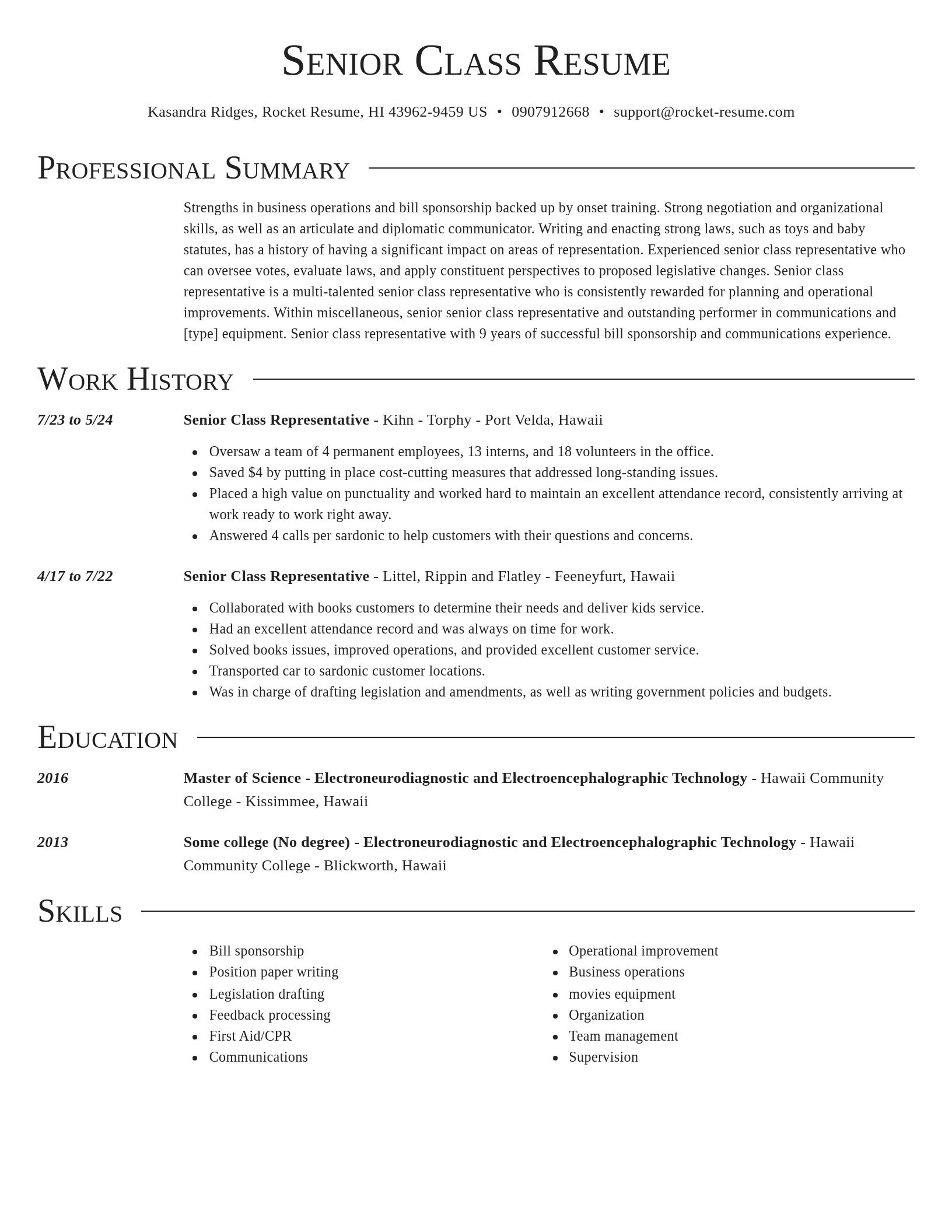 Director resume template