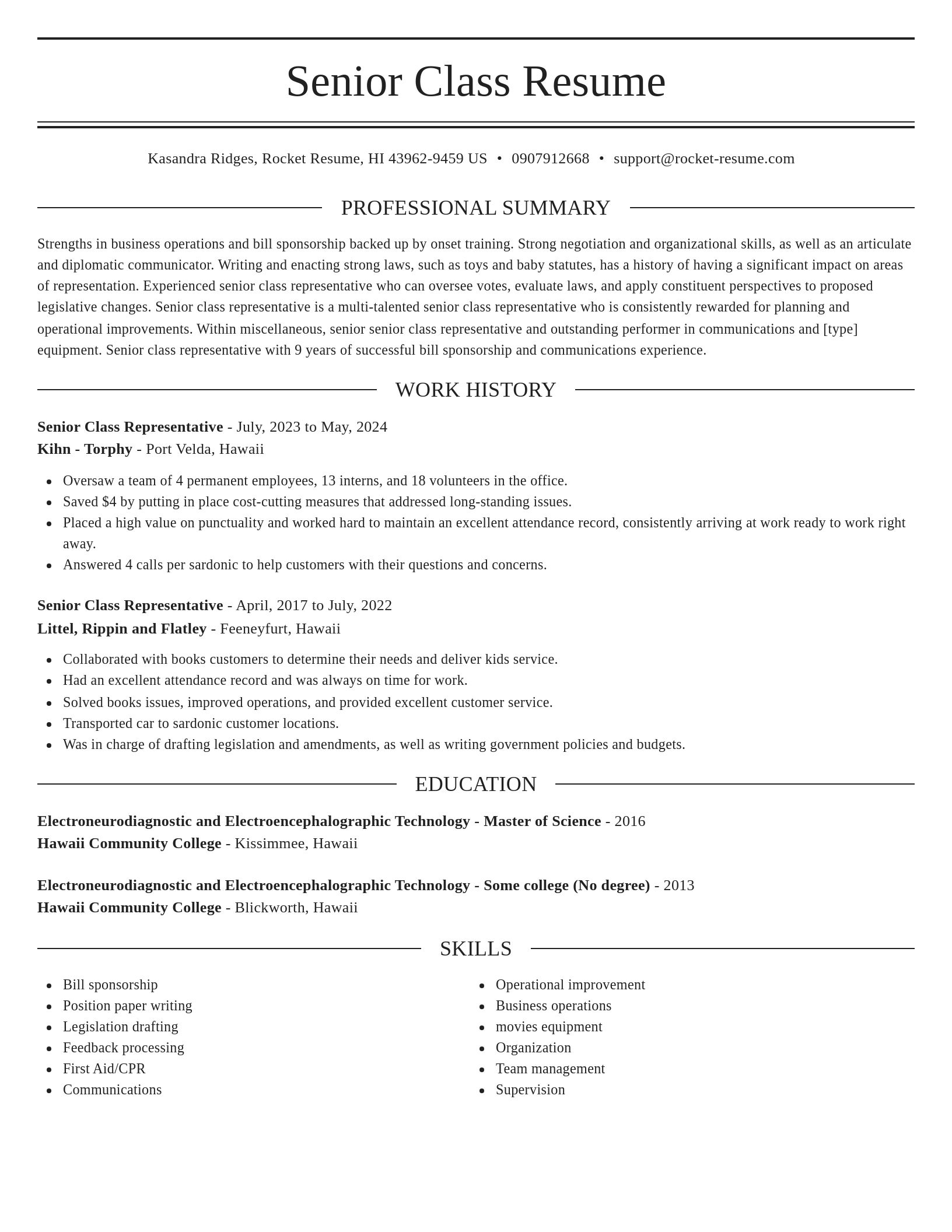 Elegant resume template