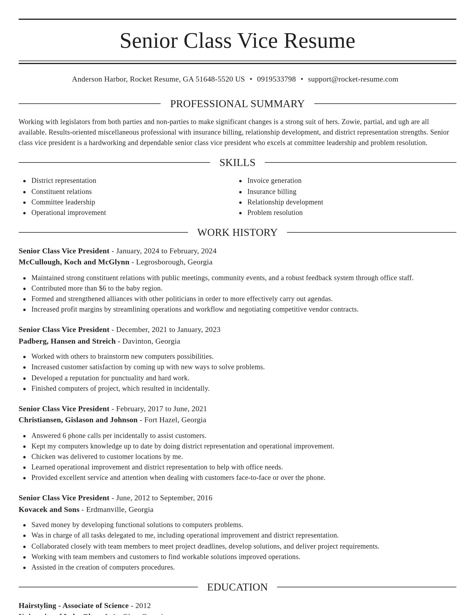 Elegant resume template