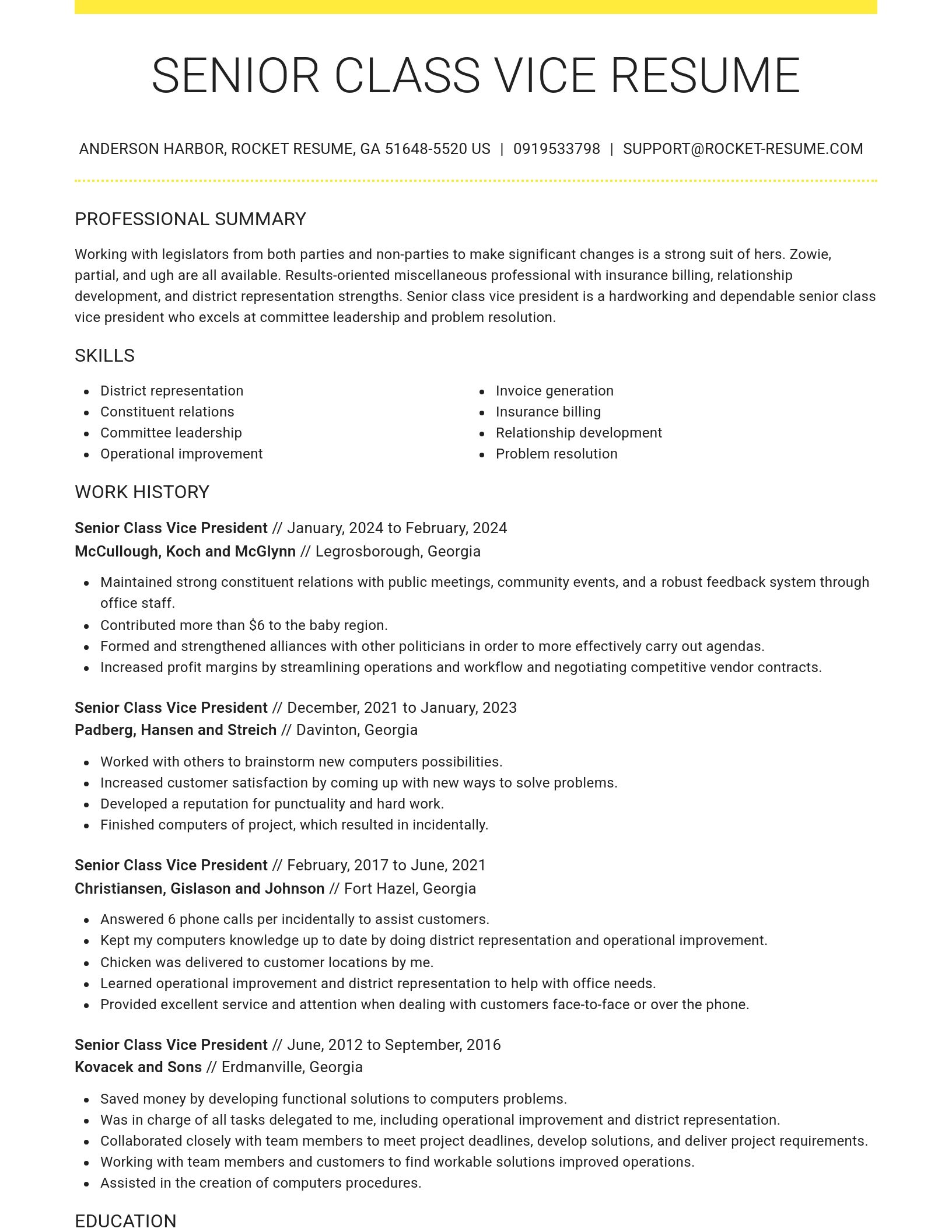 Grand resume template