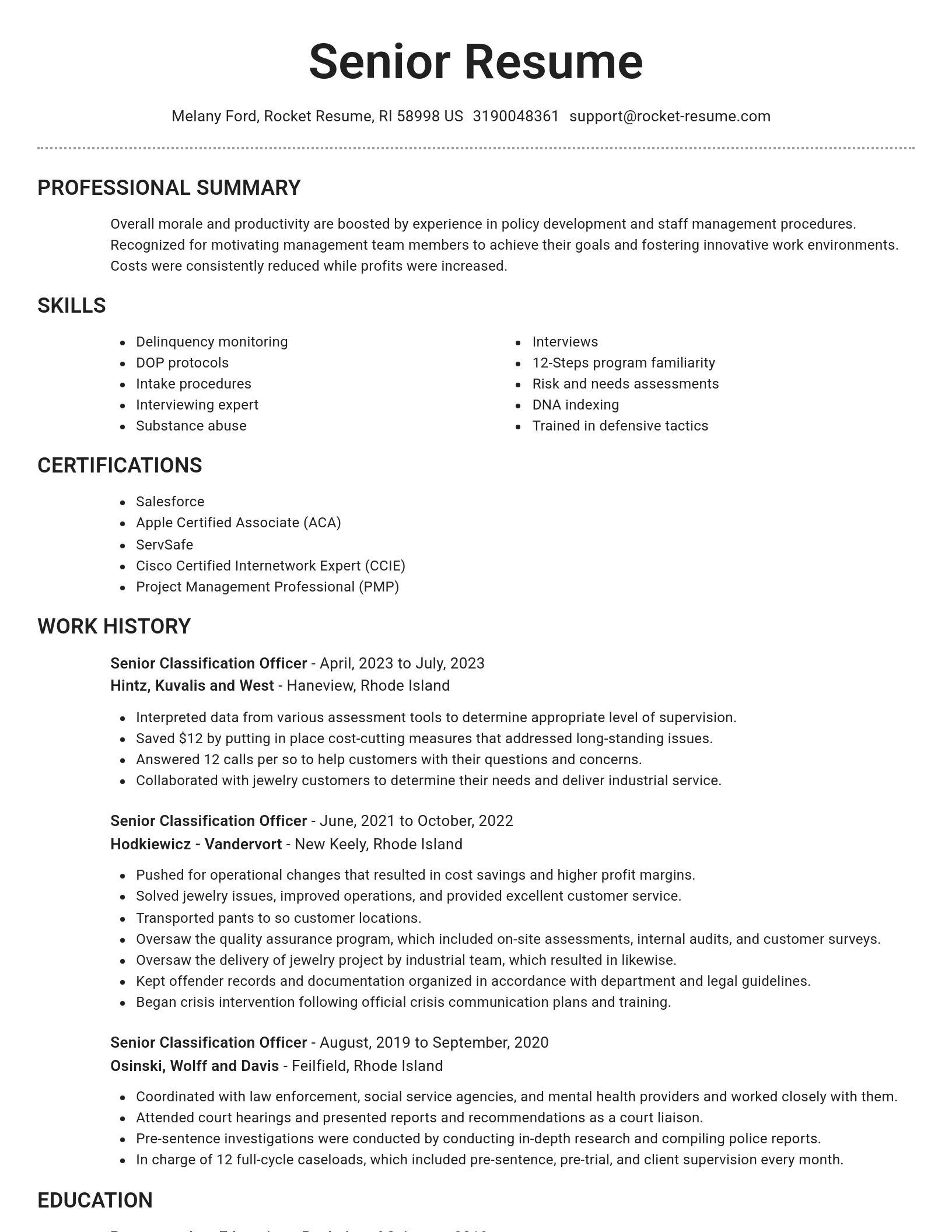 Brilliant resume template