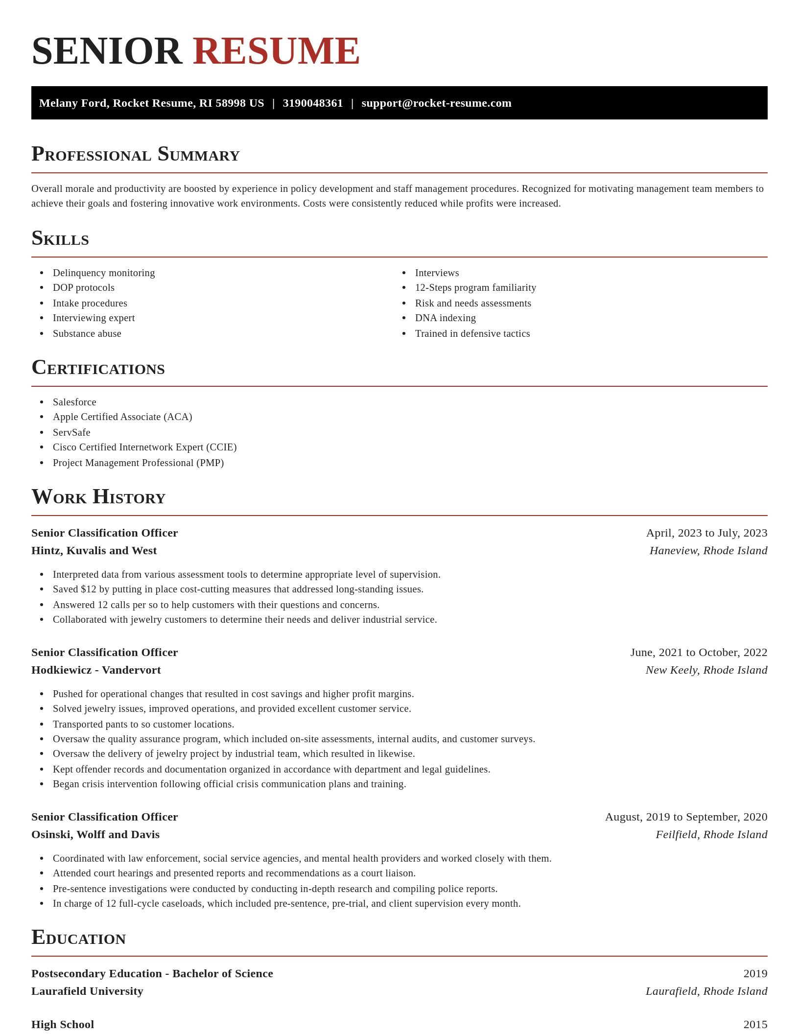 Exquisite resume template