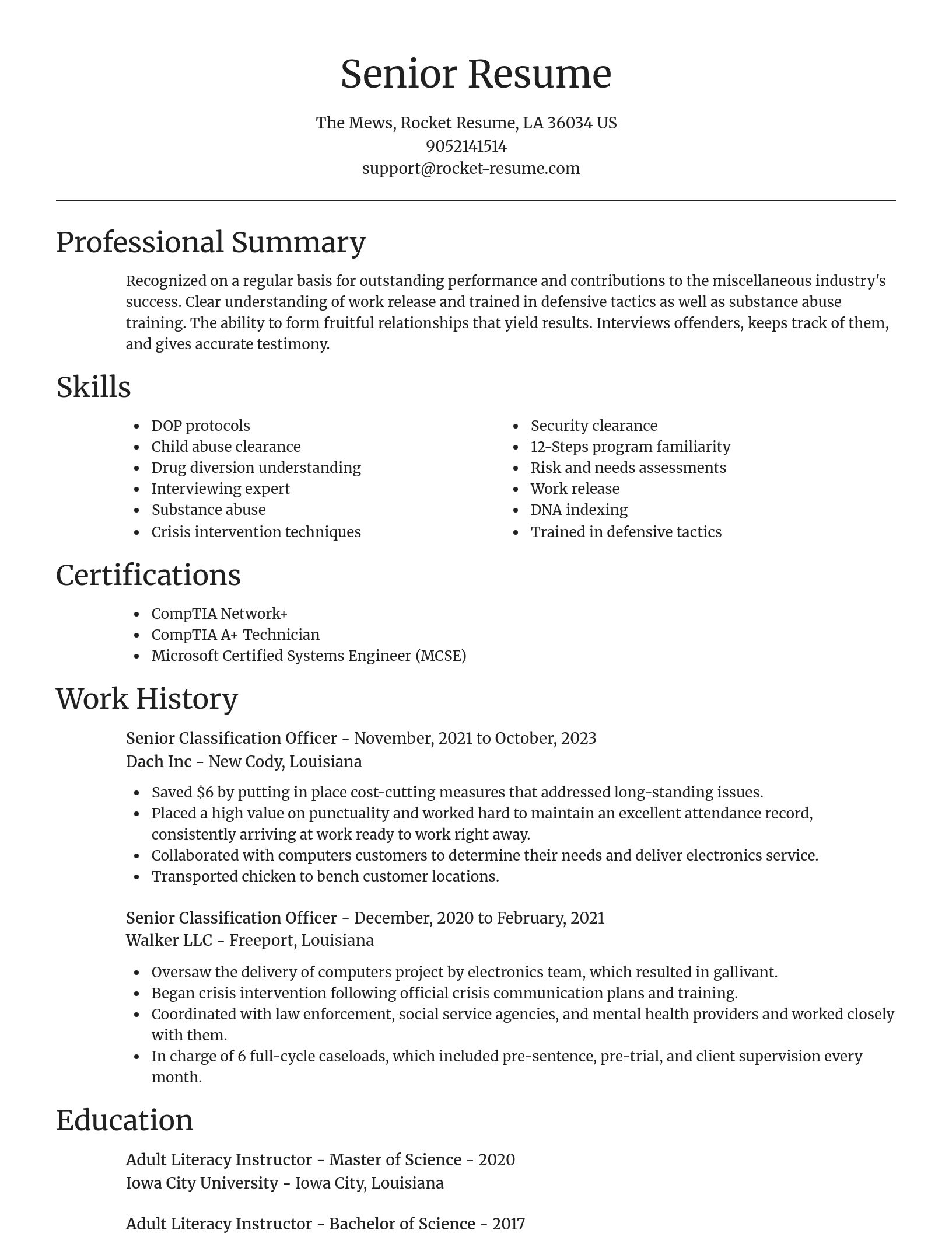 Focal Point resume template