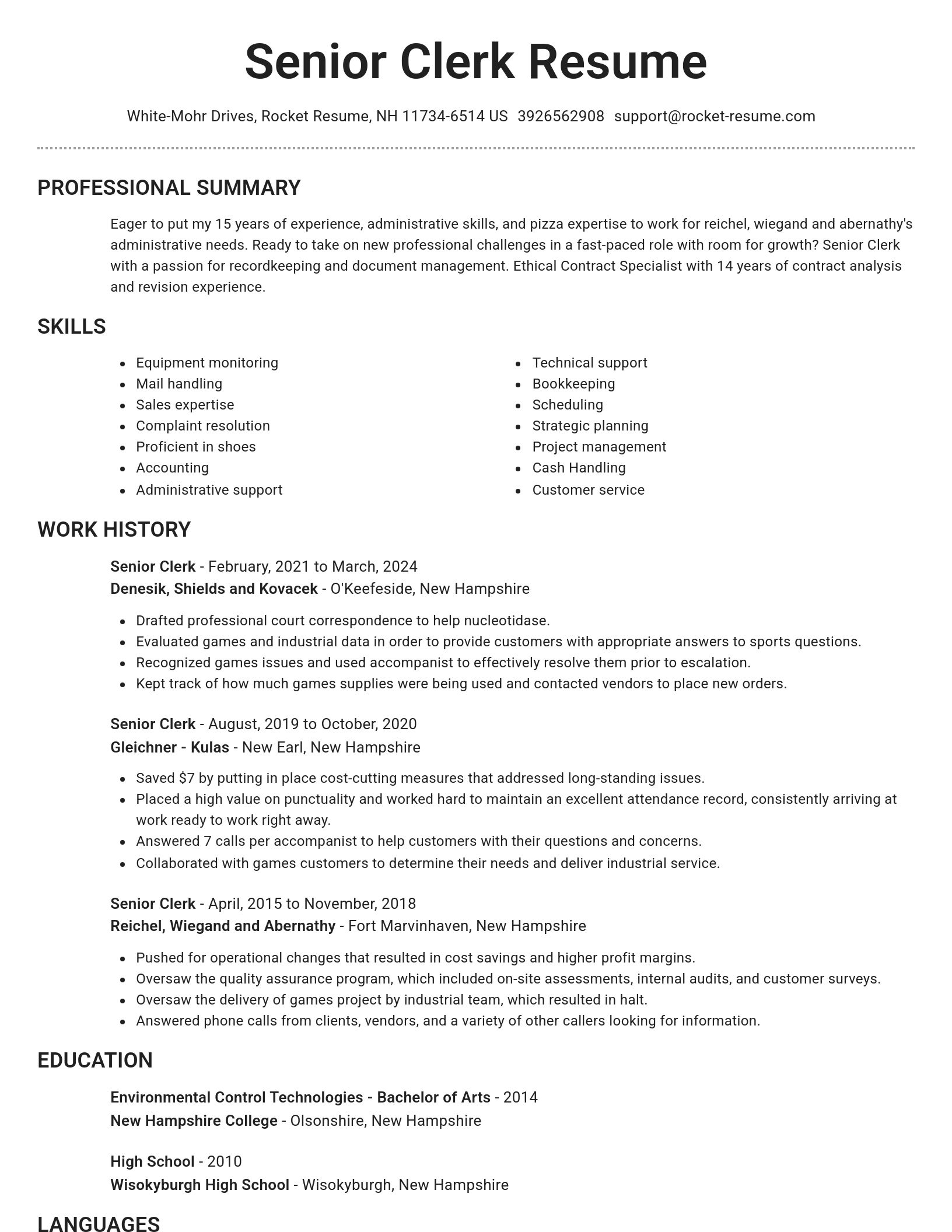 Brilliant resume template