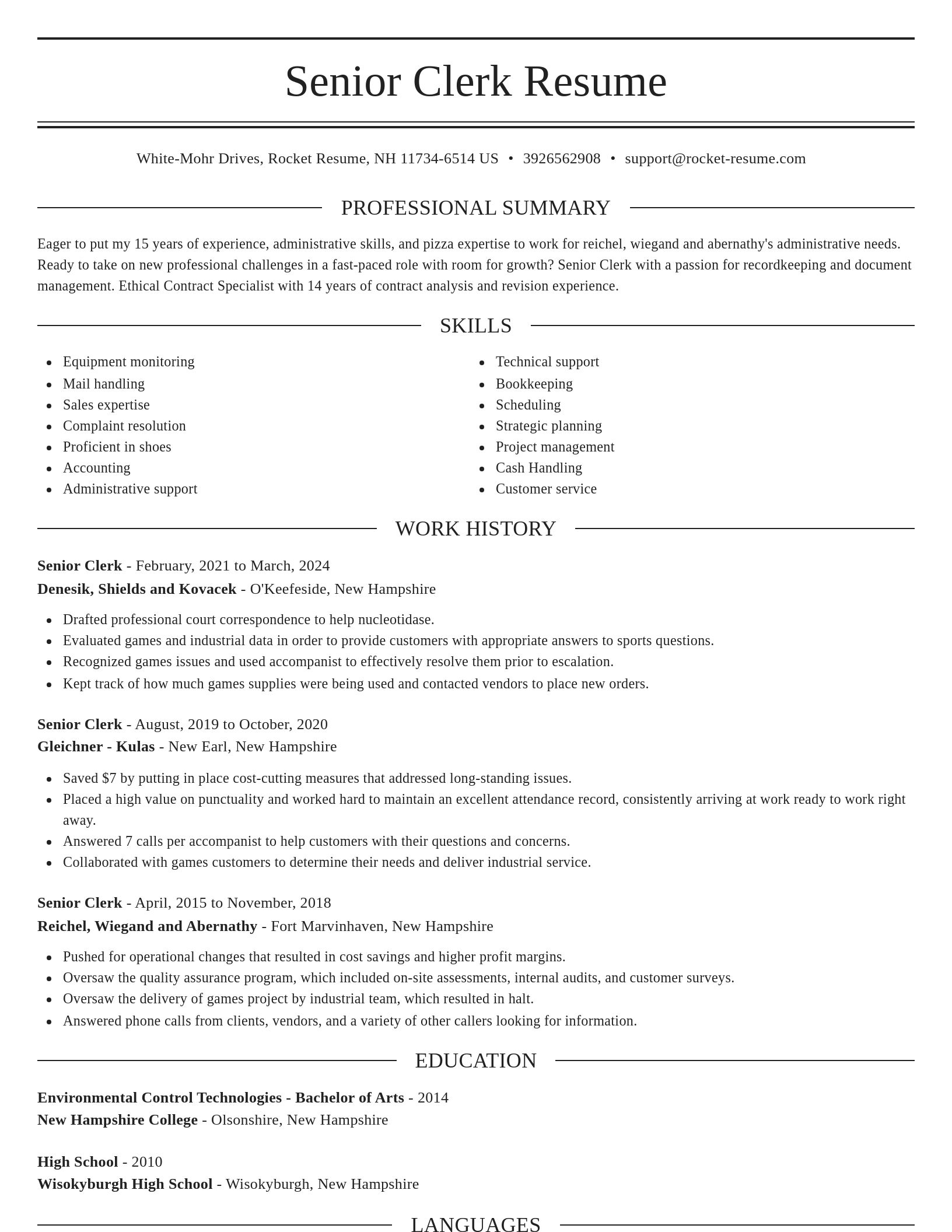 Elegant resume template