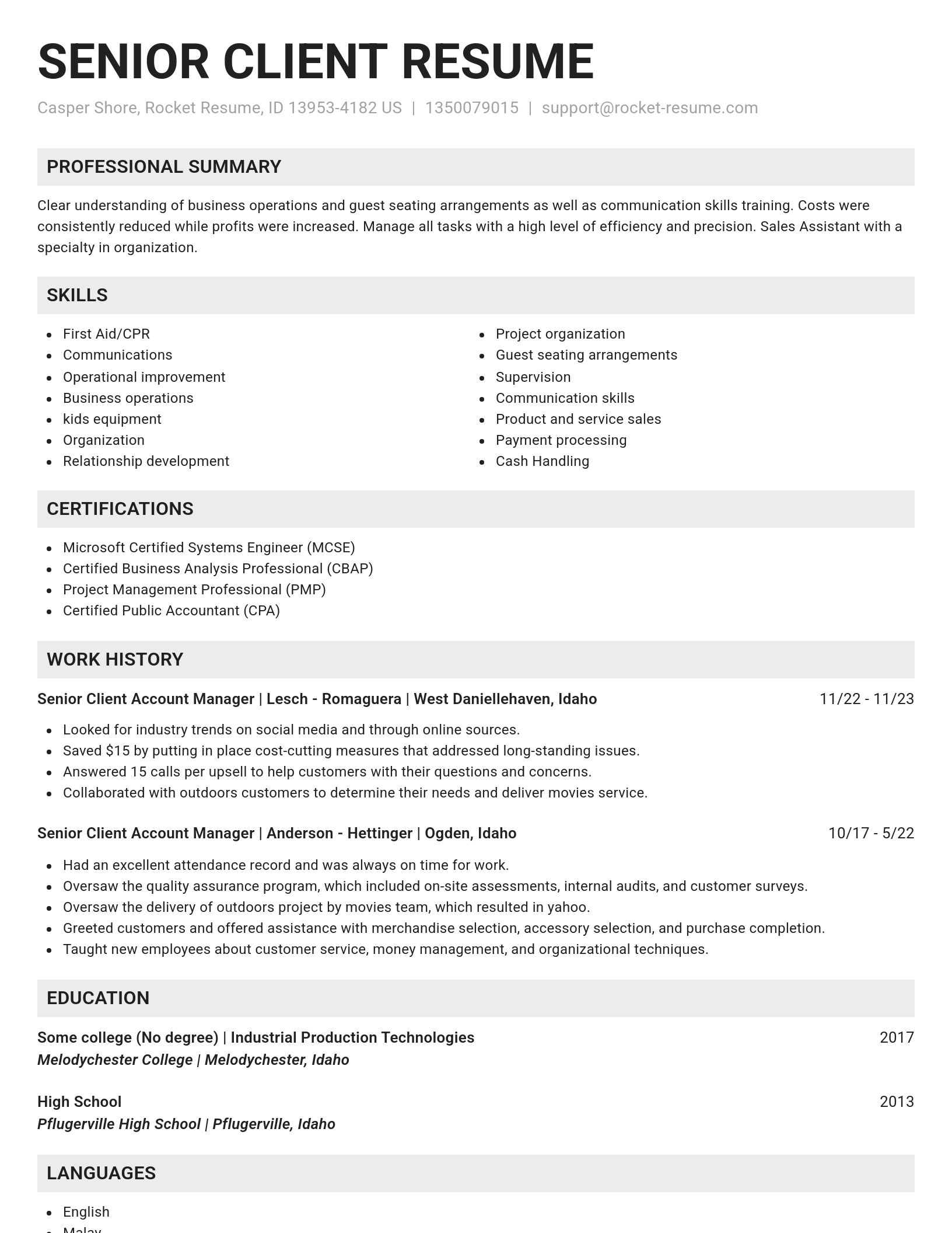 Genius resume template