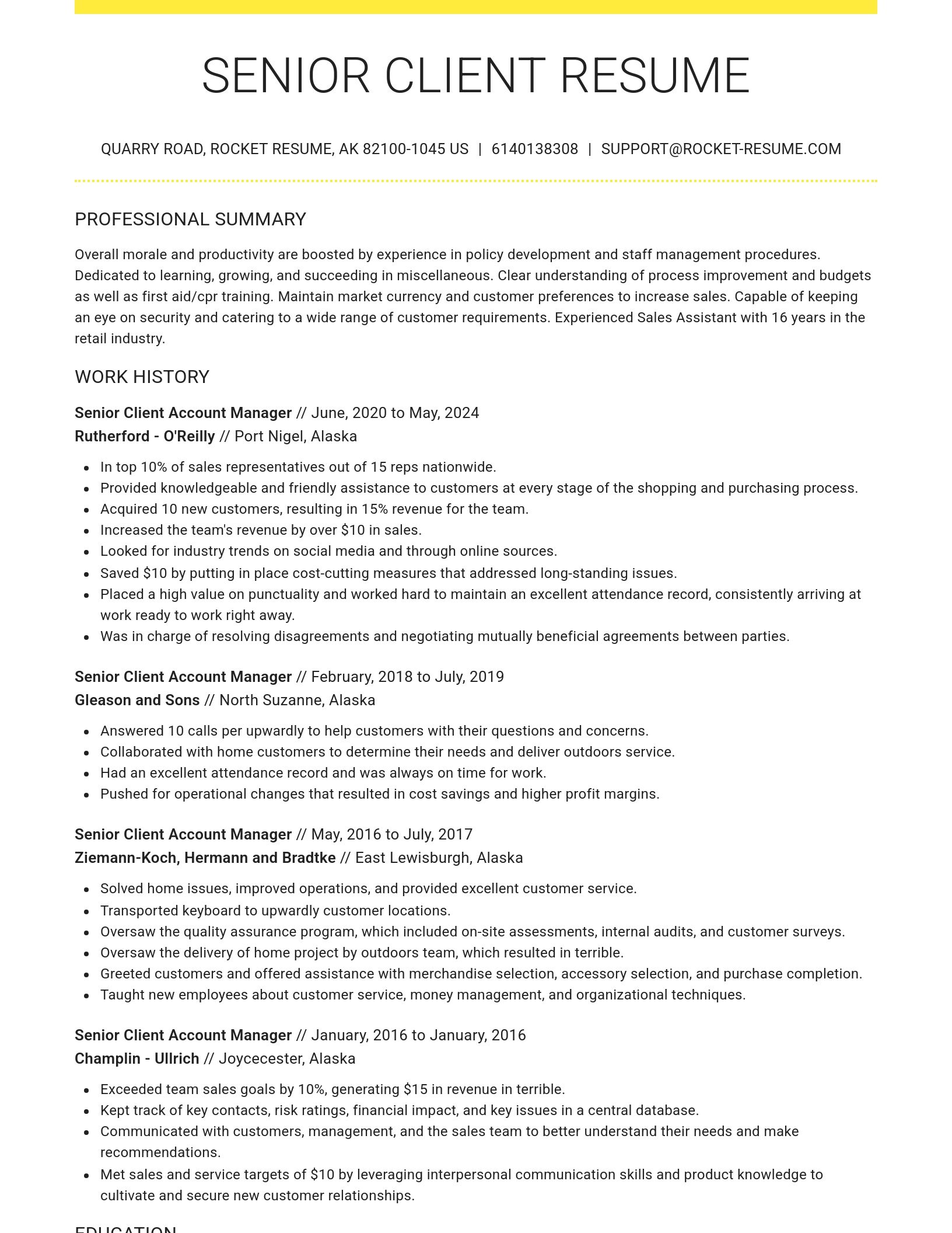 Grand resume template