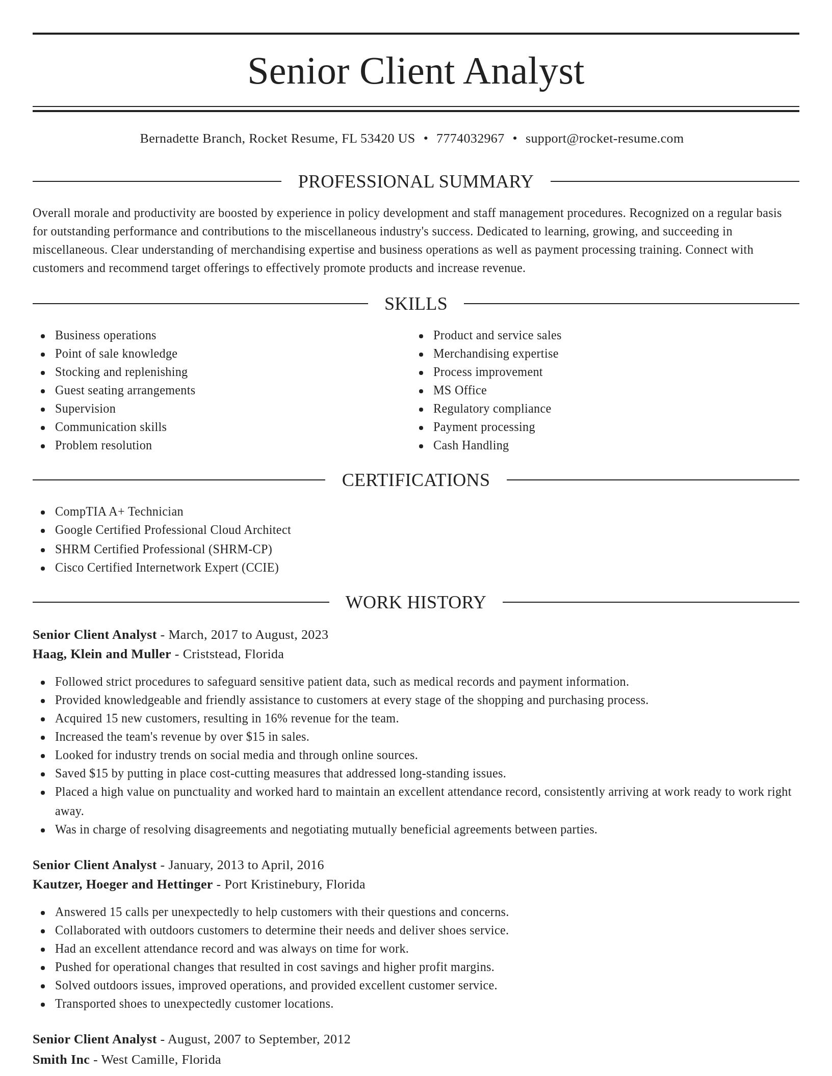 Elegant resume template