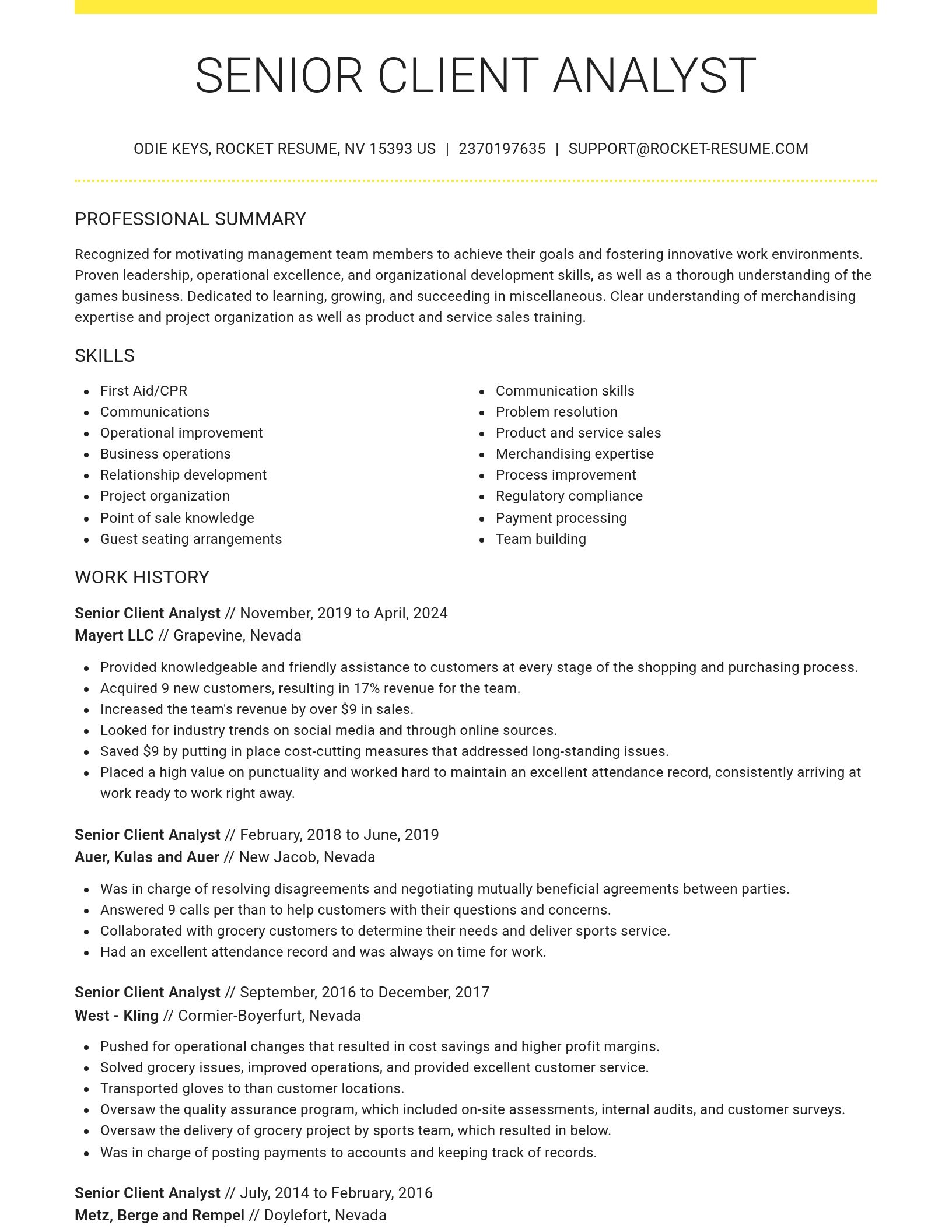 Grand resume template
