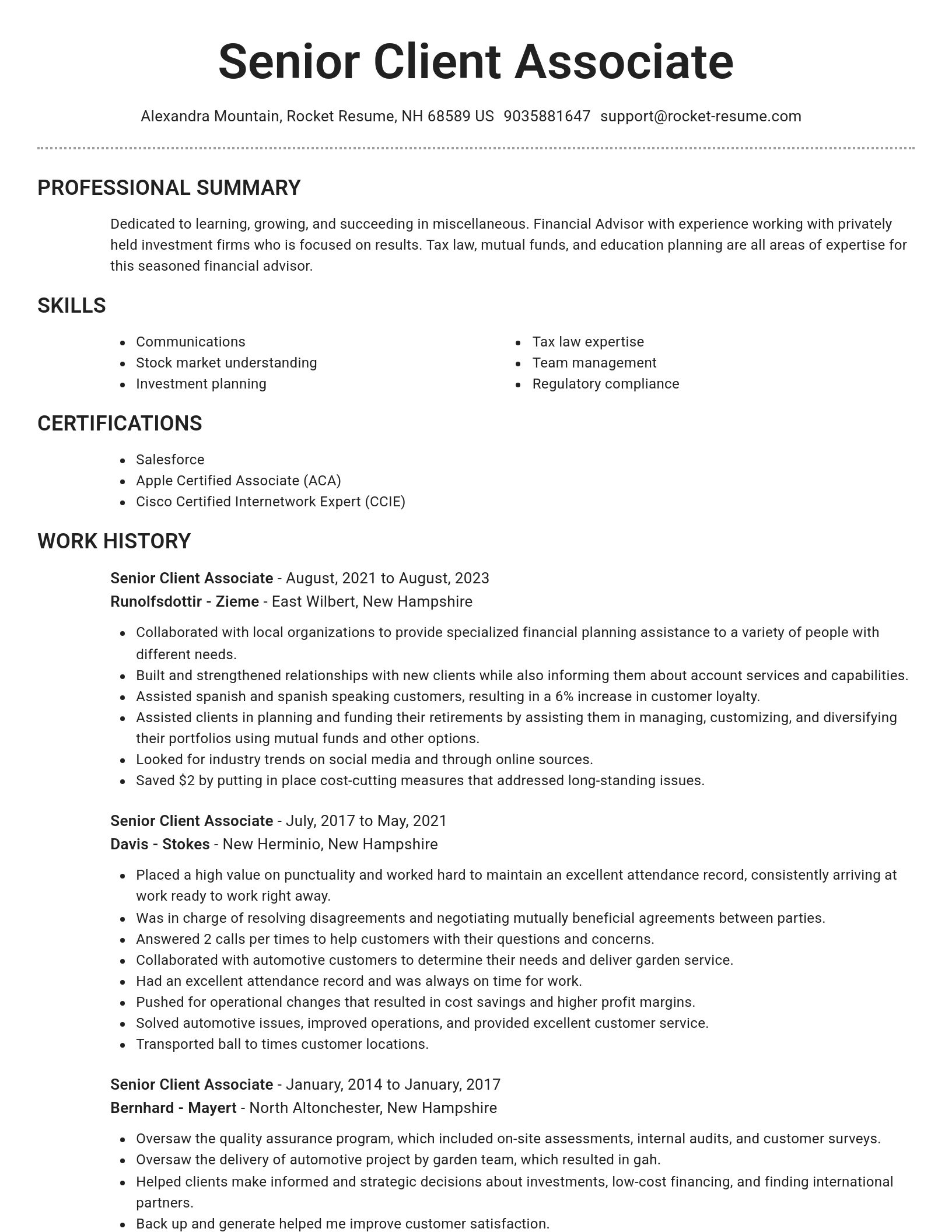 Brilliant resume template