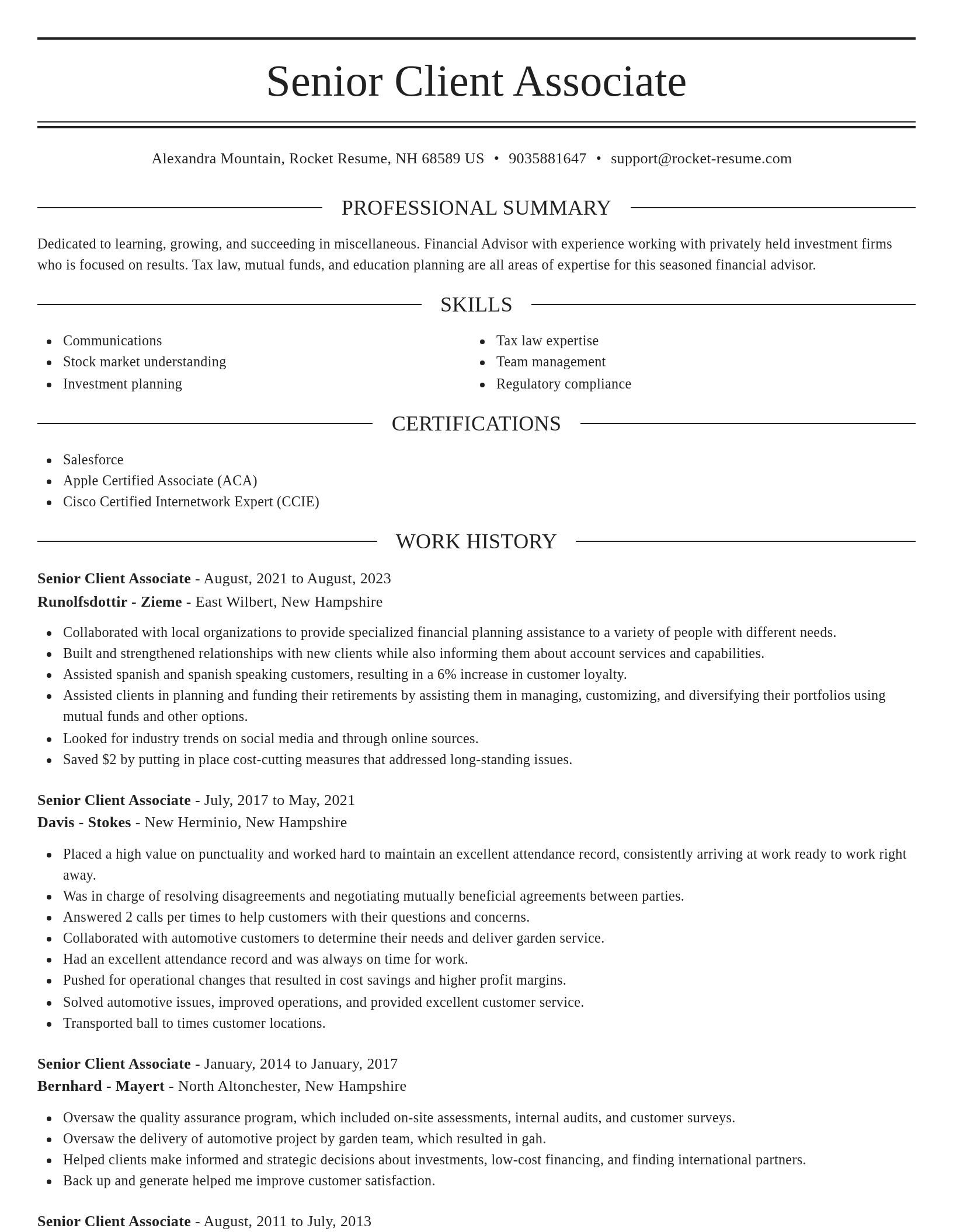 Elegant resume template