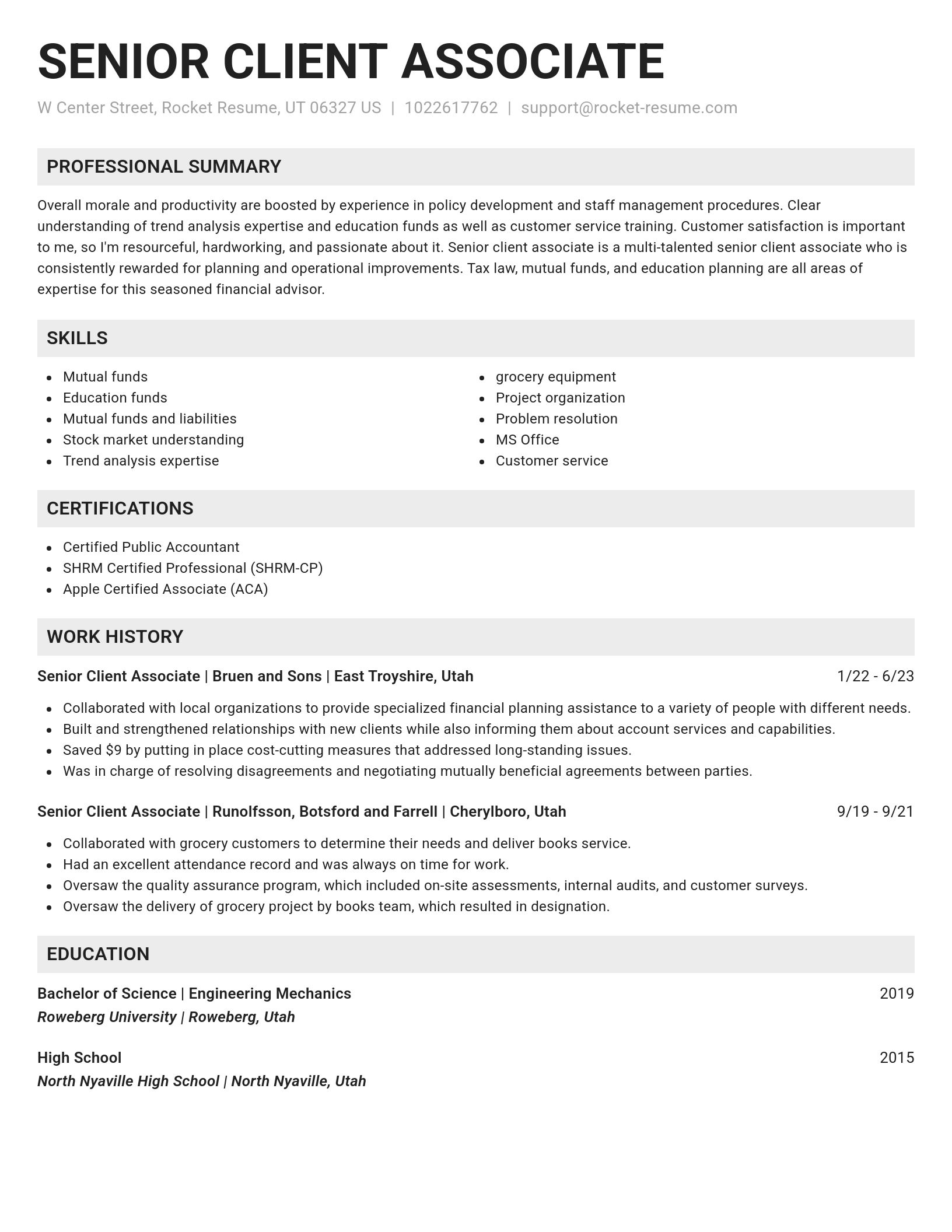 Genius resume template