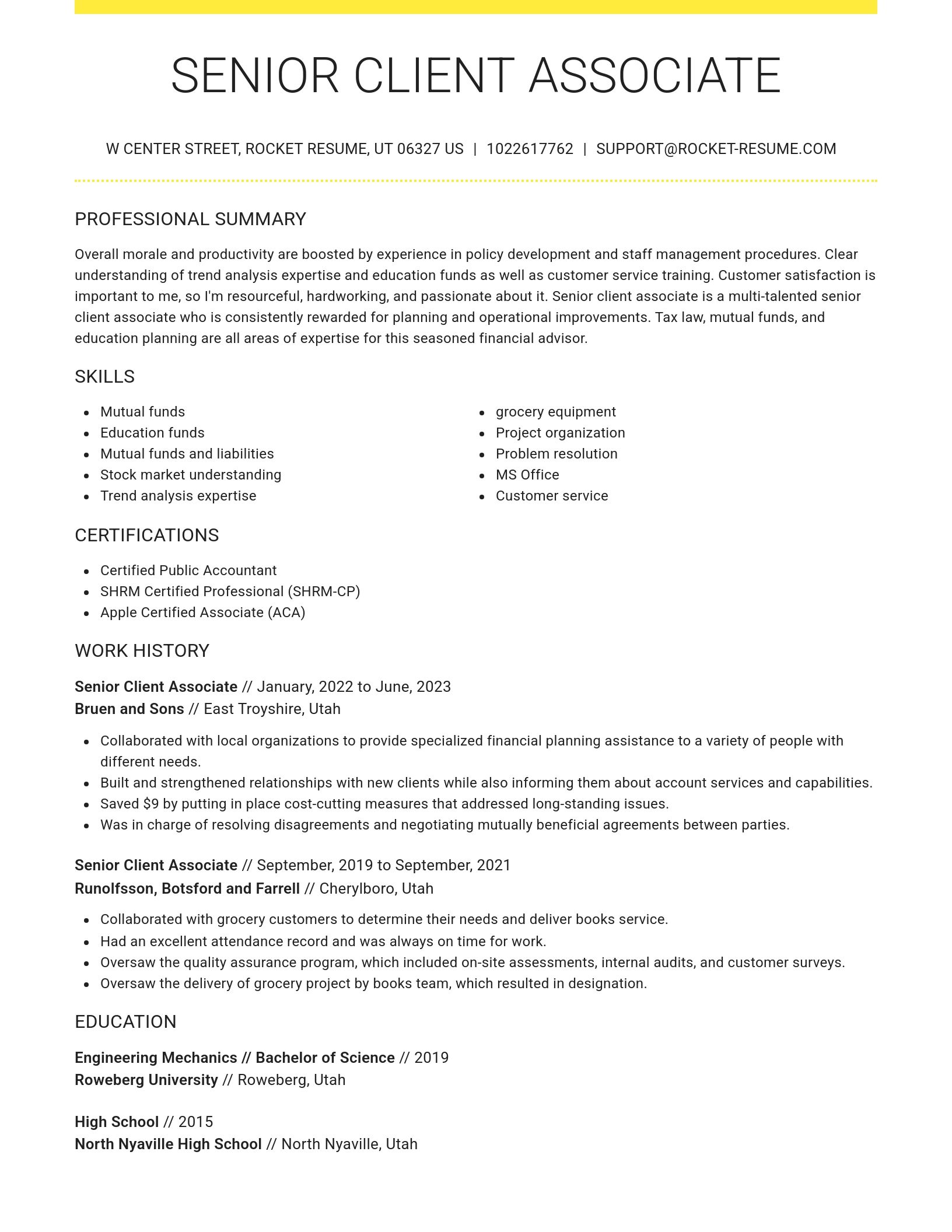 Grand resume template