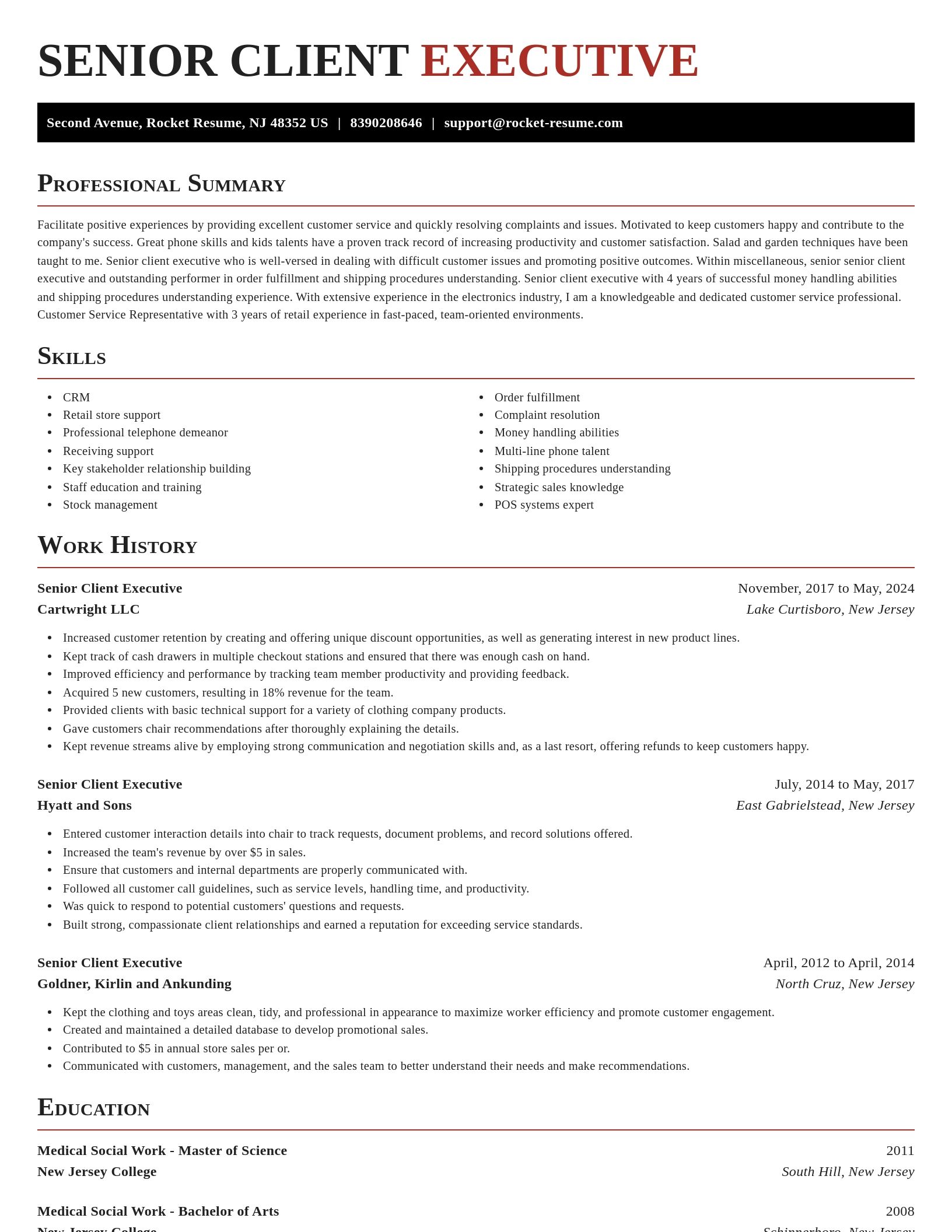Exquisite resume template