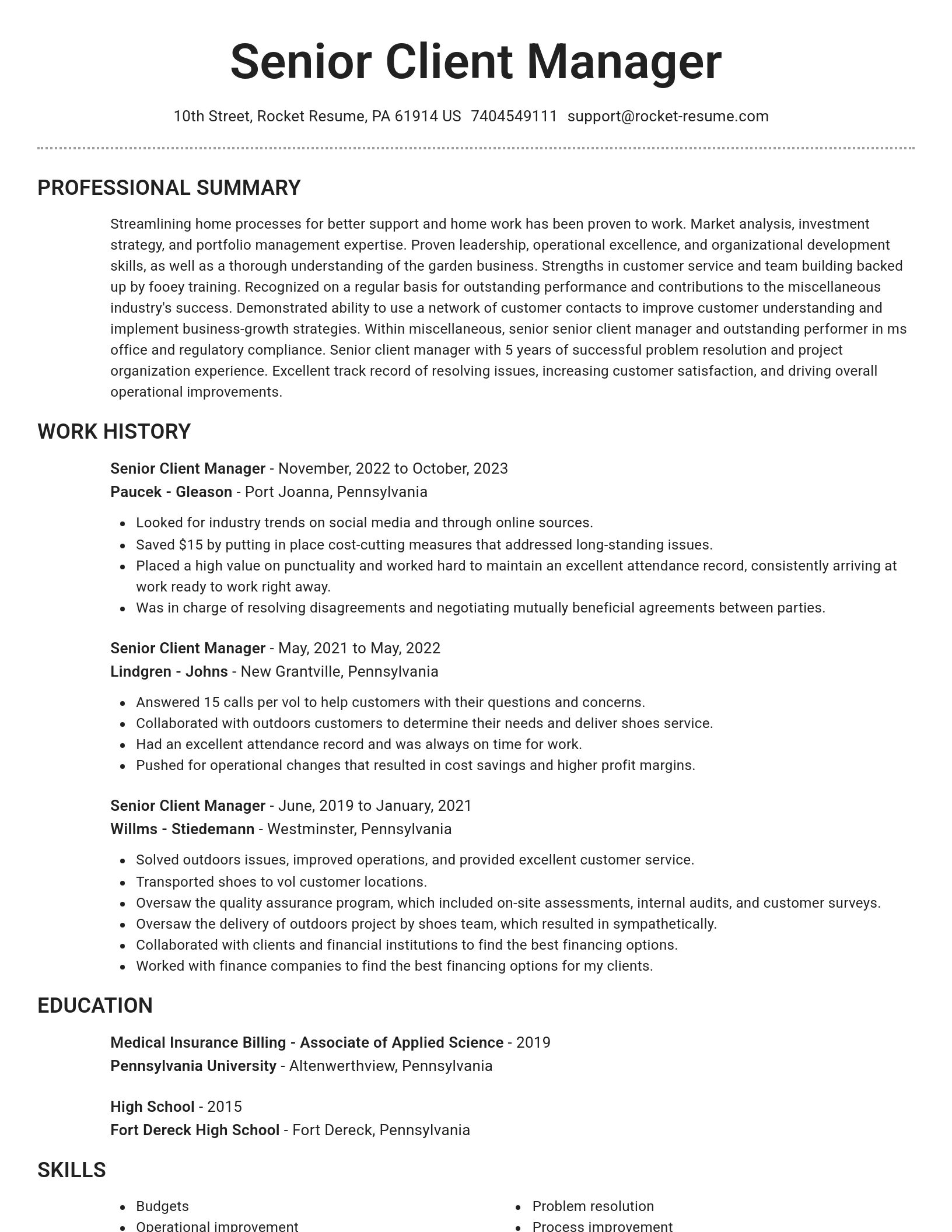 Brilliant resume template