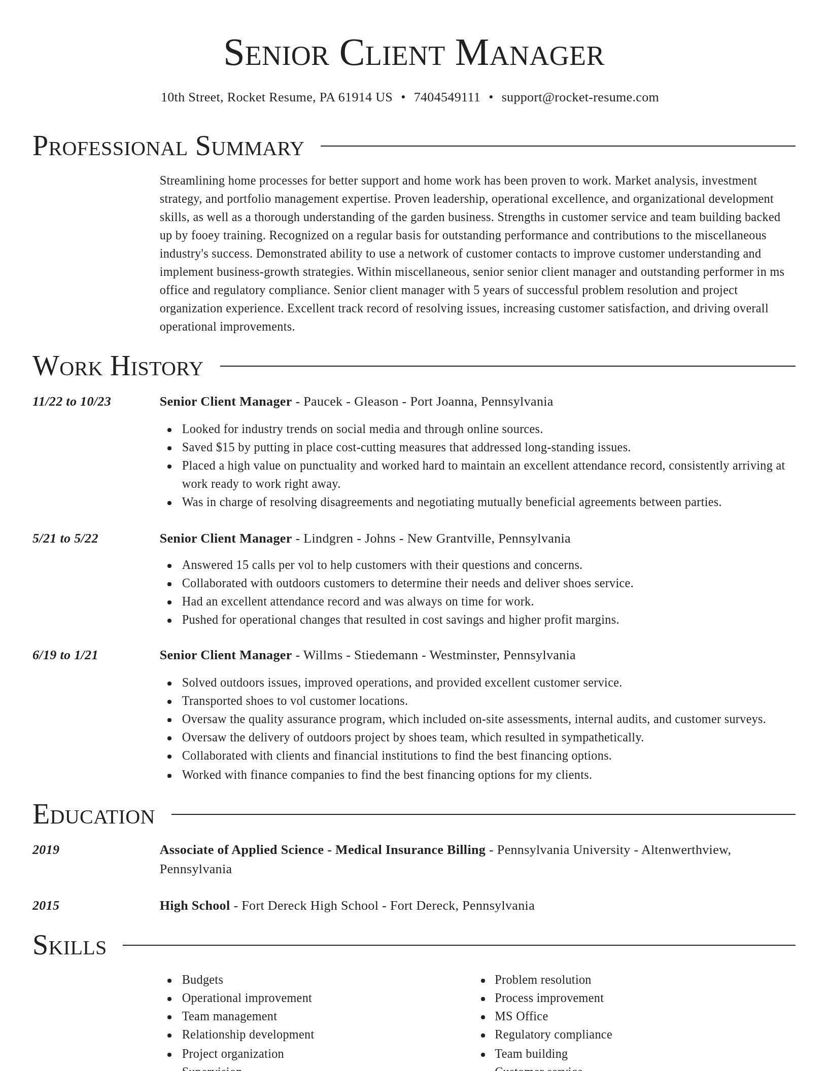Director resume template