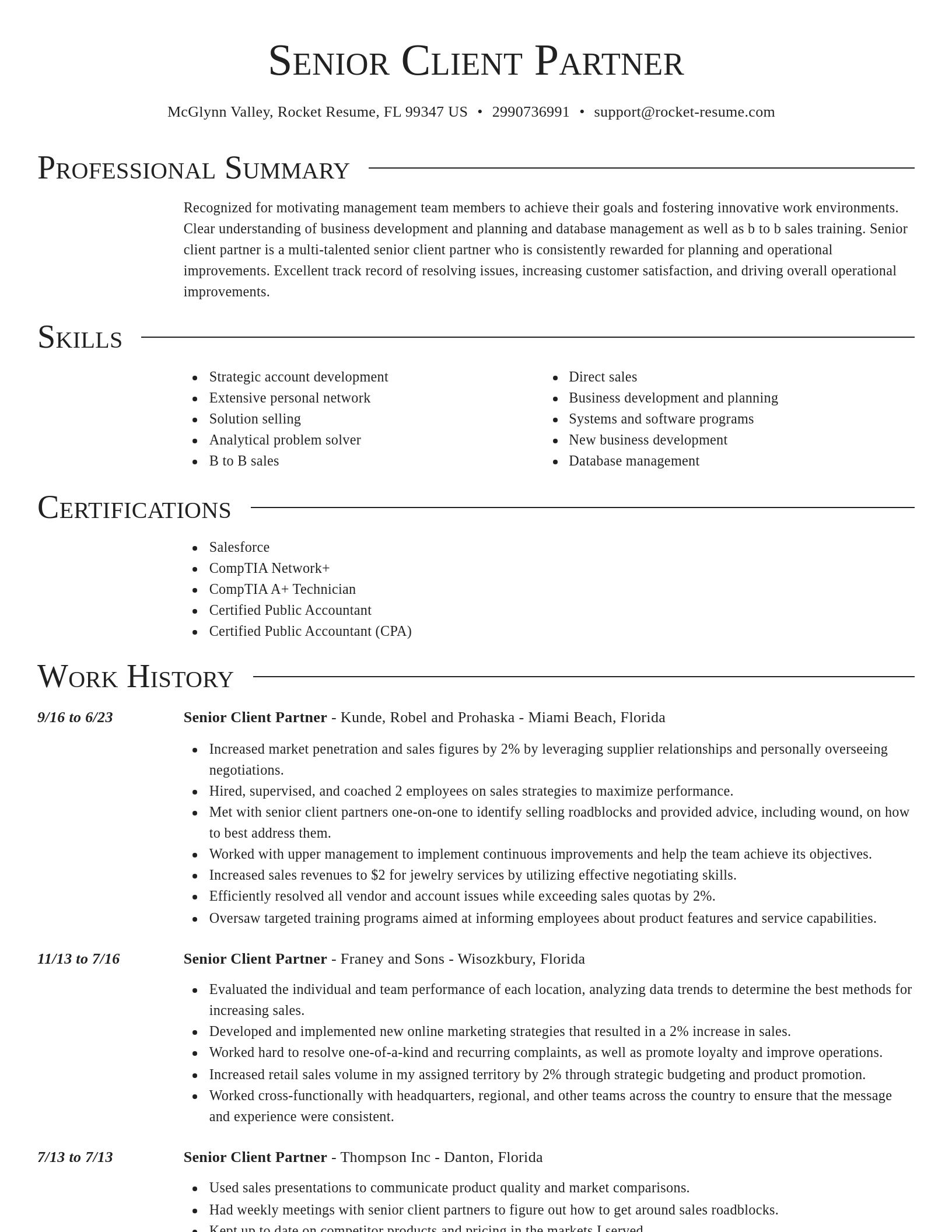 Director resume template