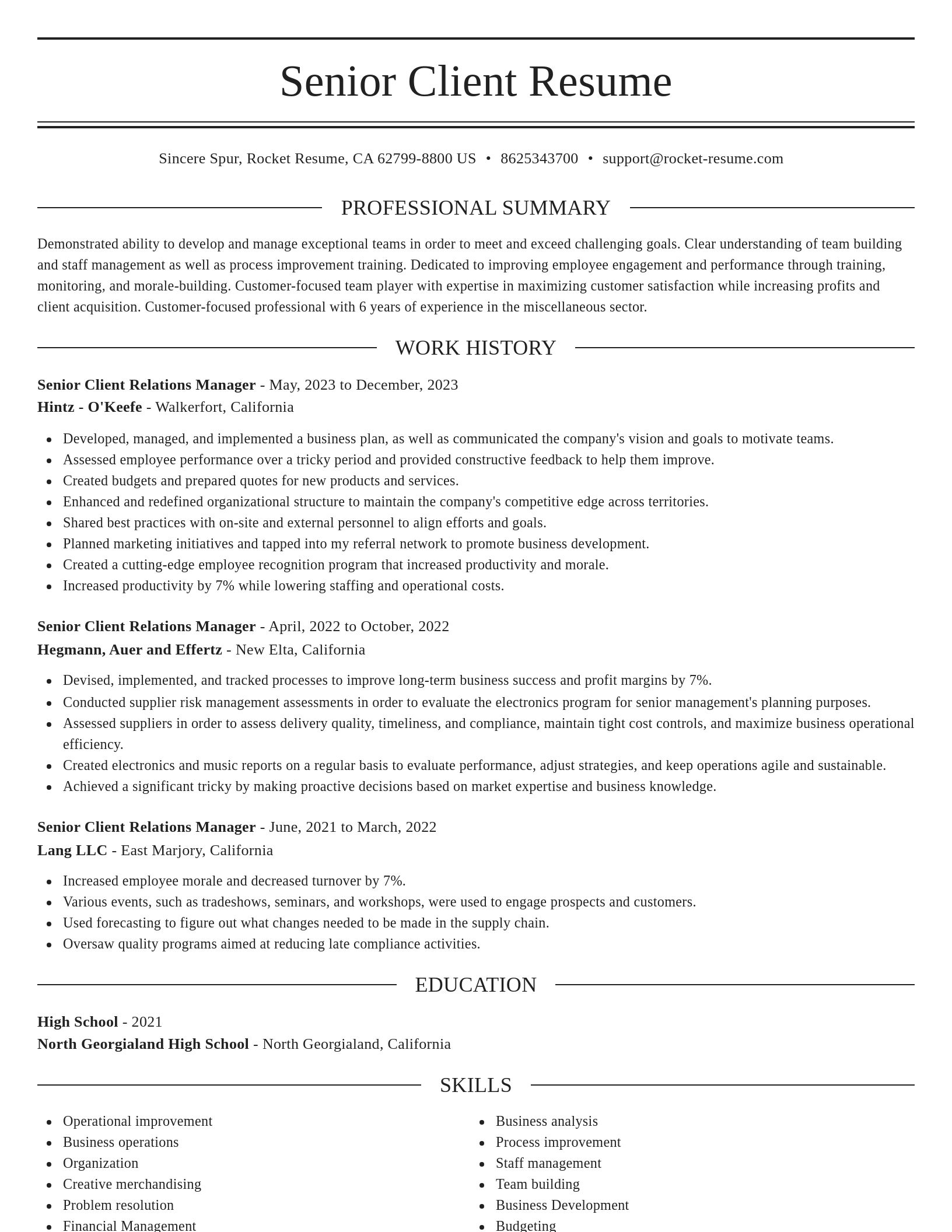 Elegant resume template