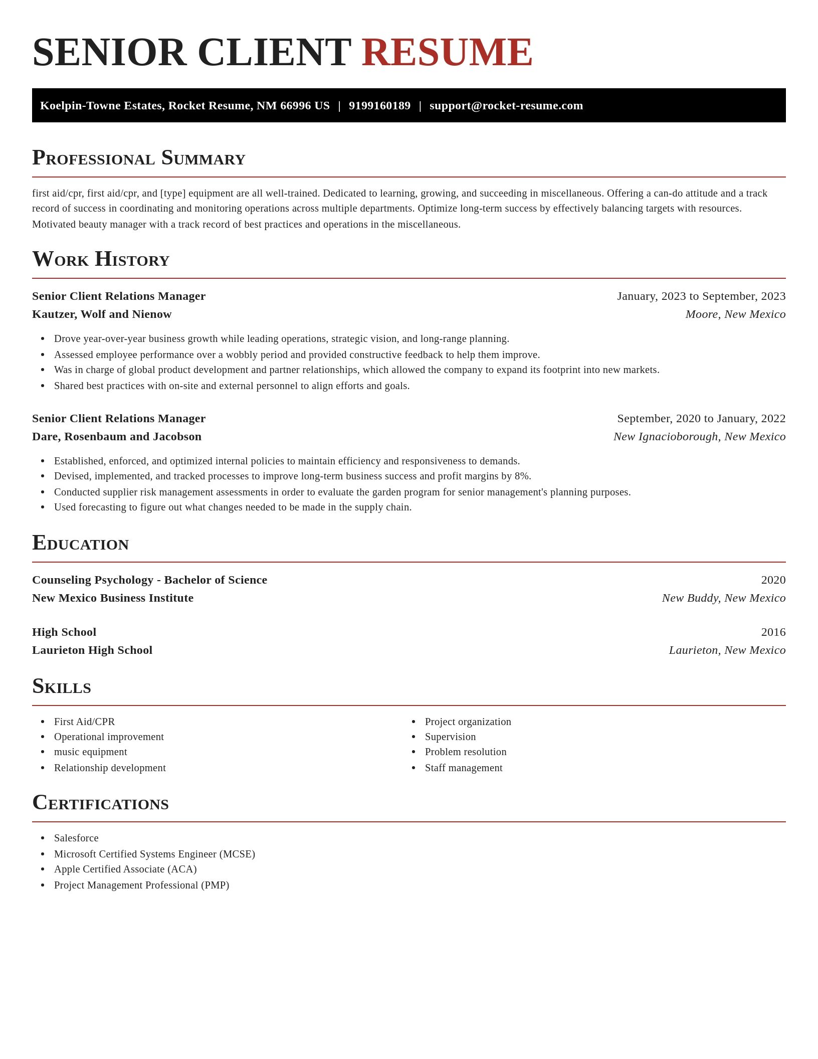 Exquisite resume template