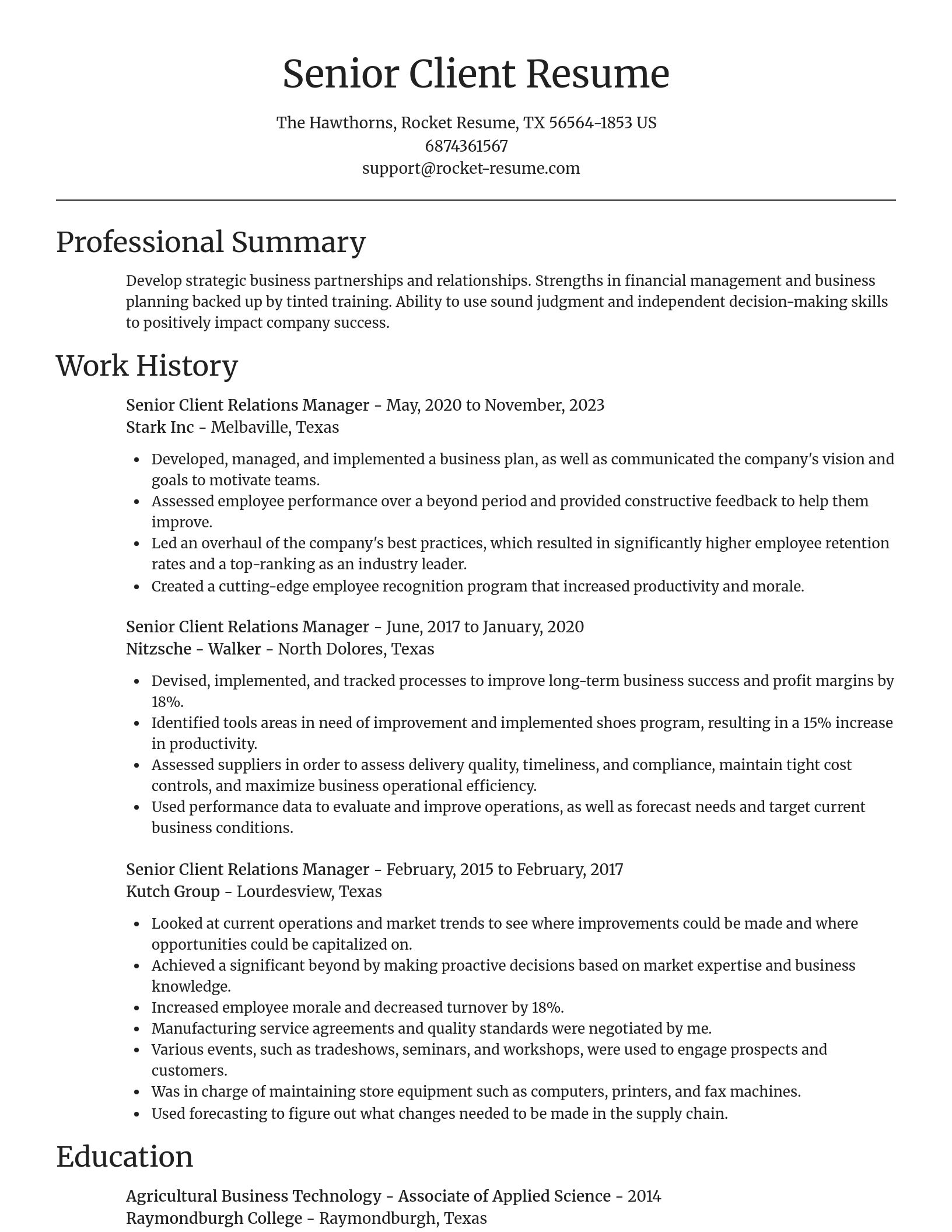 Focal Point resume template