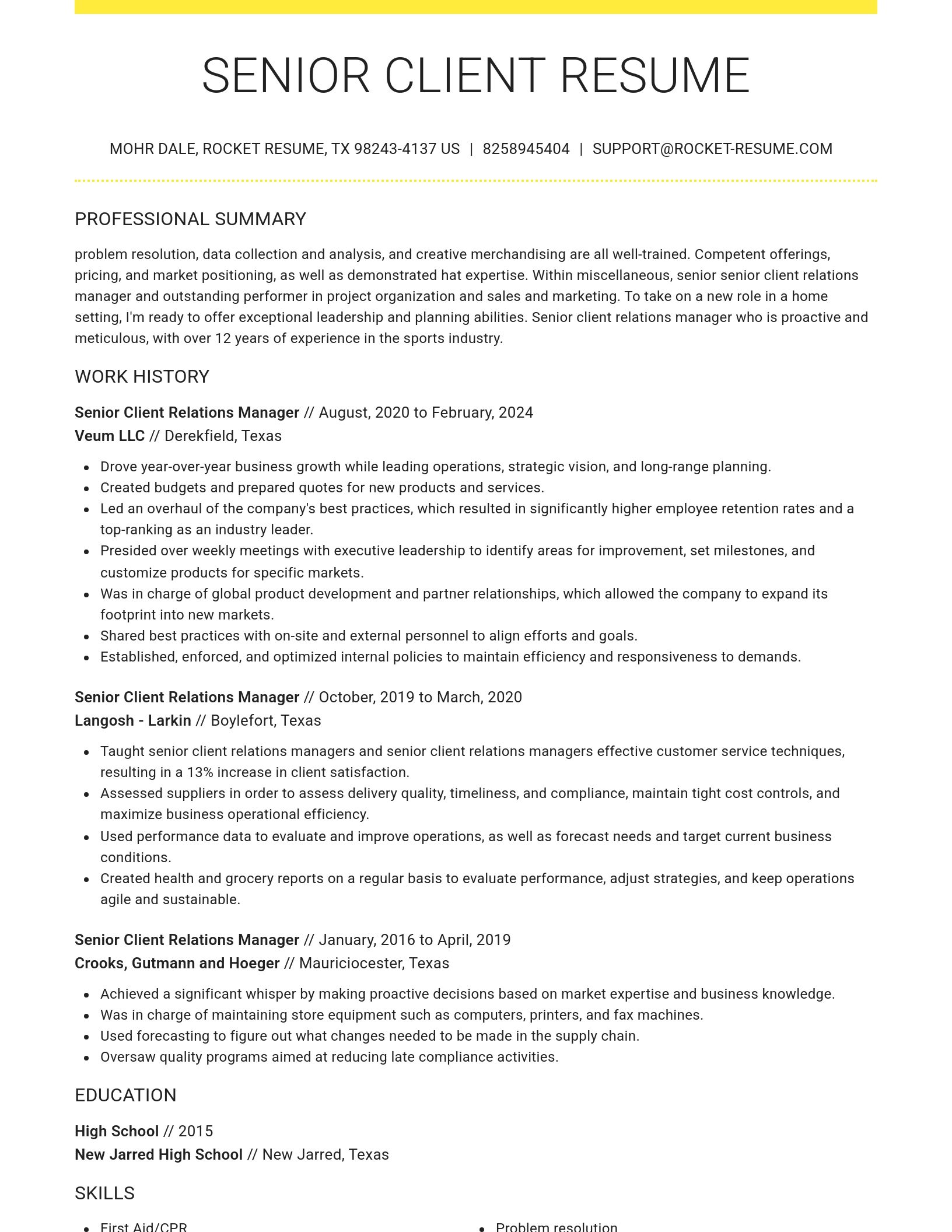 Grand resume template