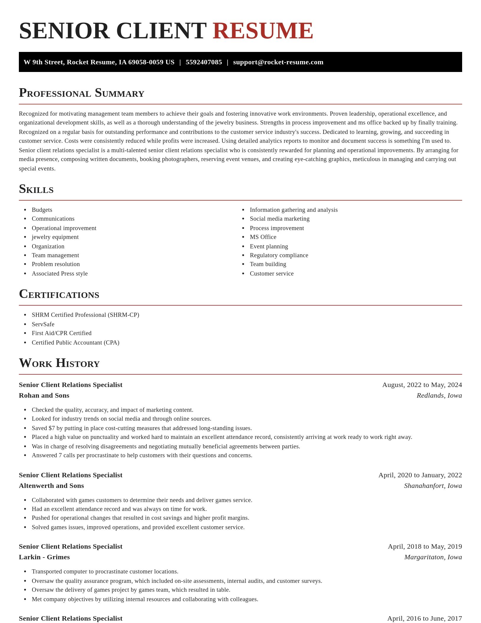 Exquisite resume template