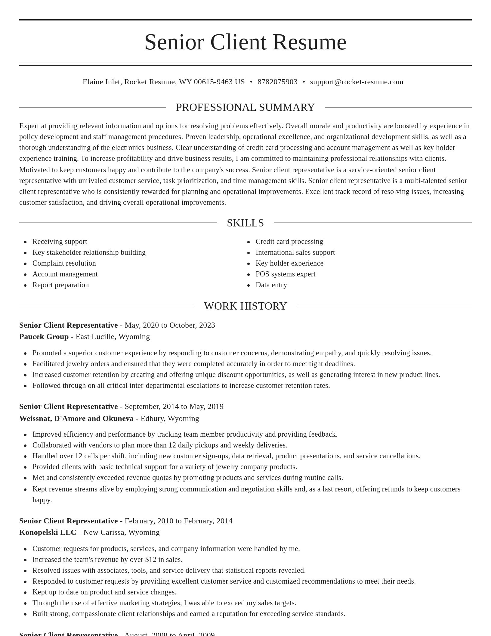 Elegant resume template