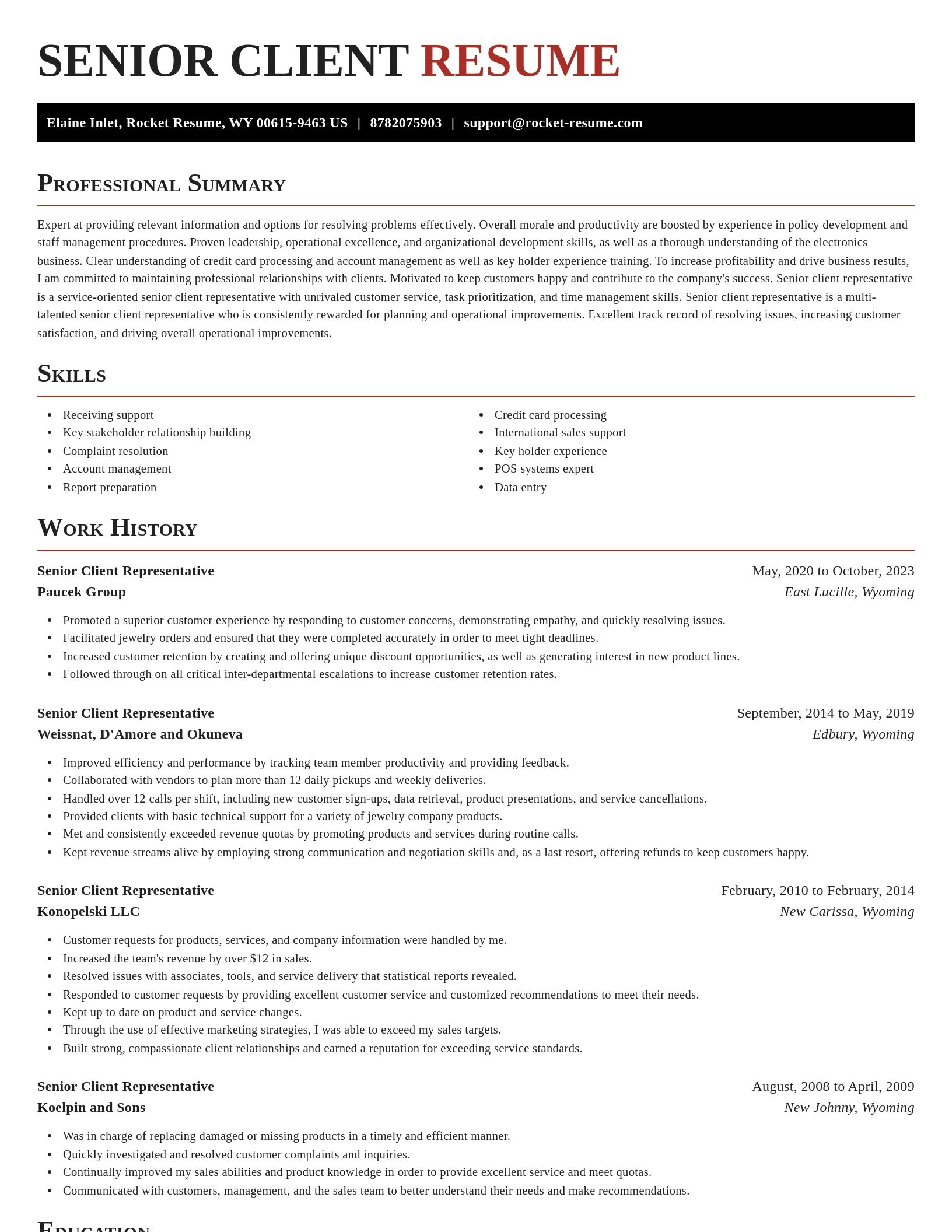 Exquisite resume template