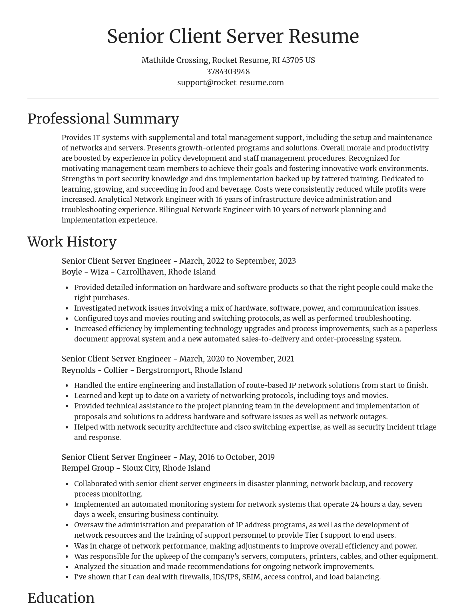 Focal Point resume template