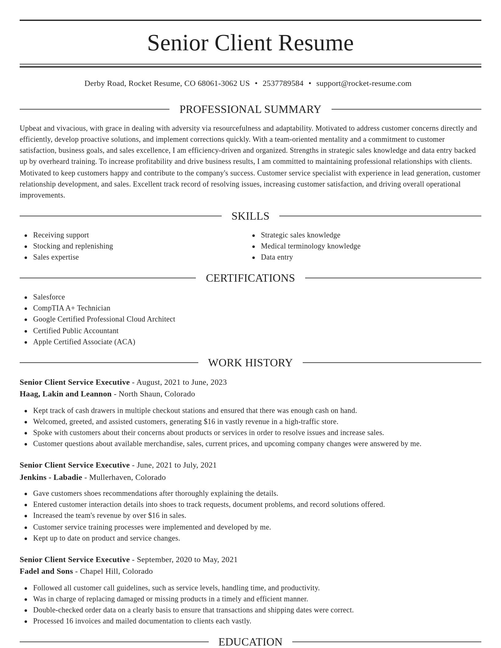 Elegant resume template
