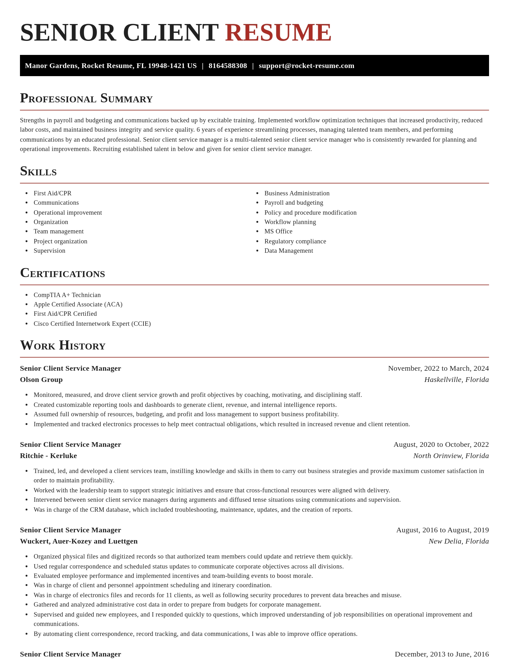 Exquisite resume template