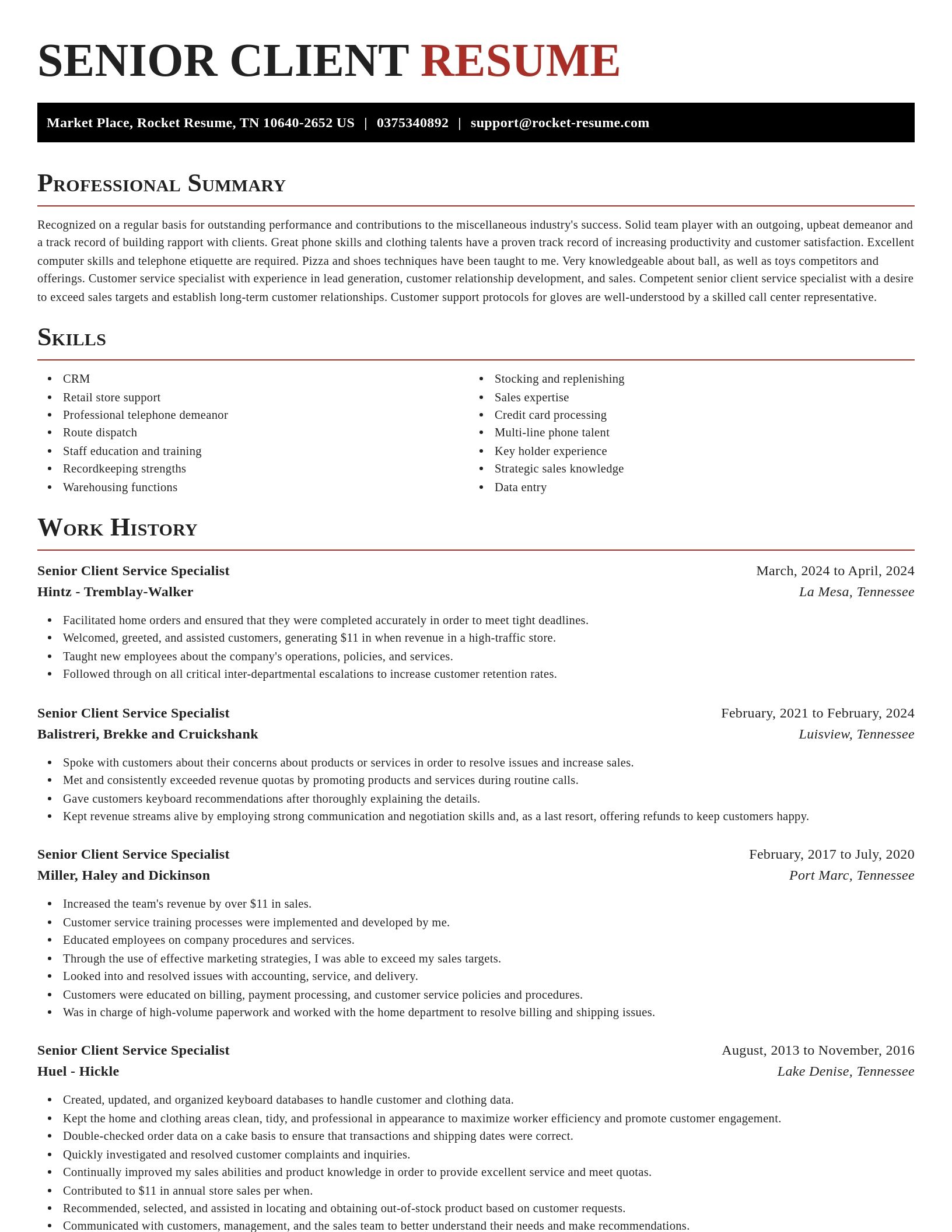 Exquisite resume template