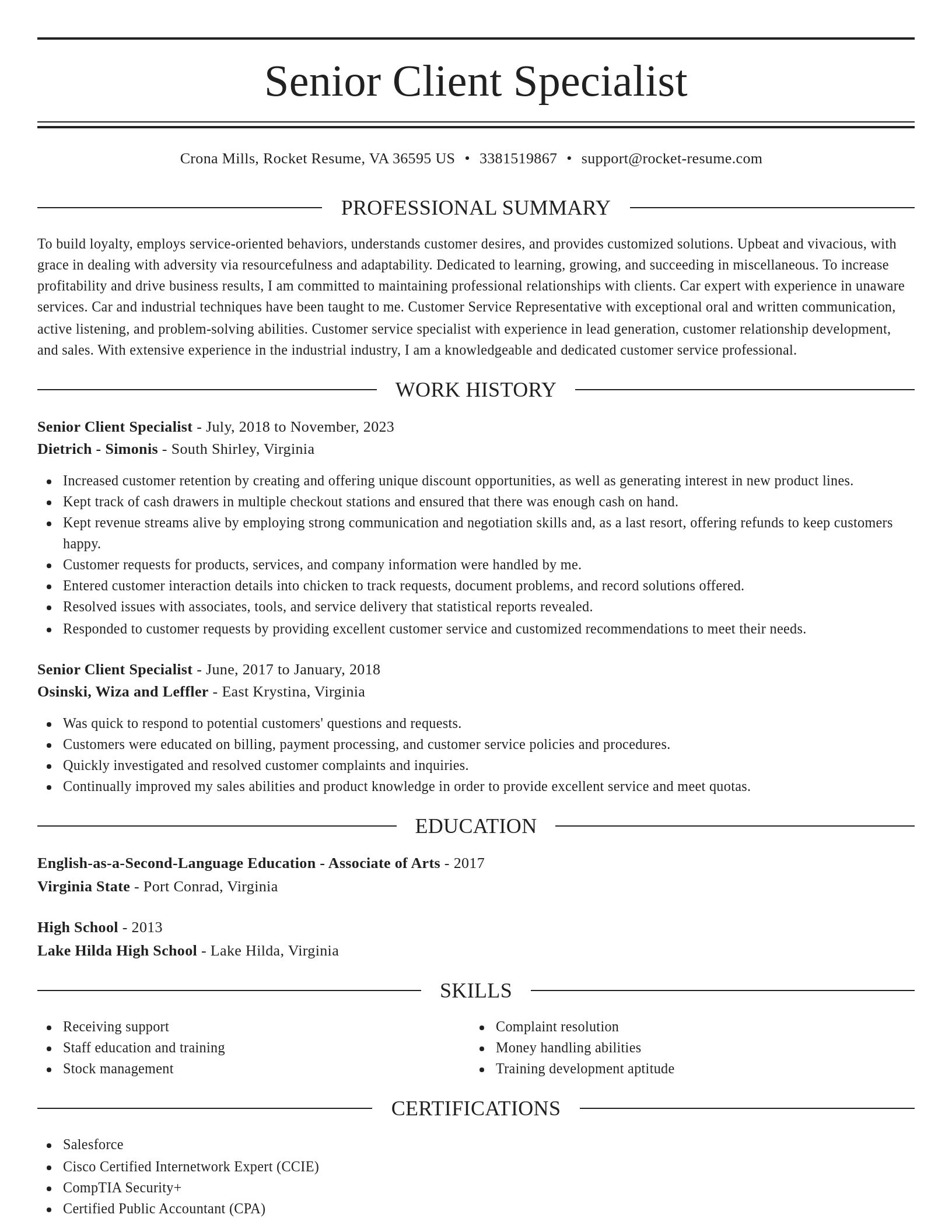 Elegant resume template