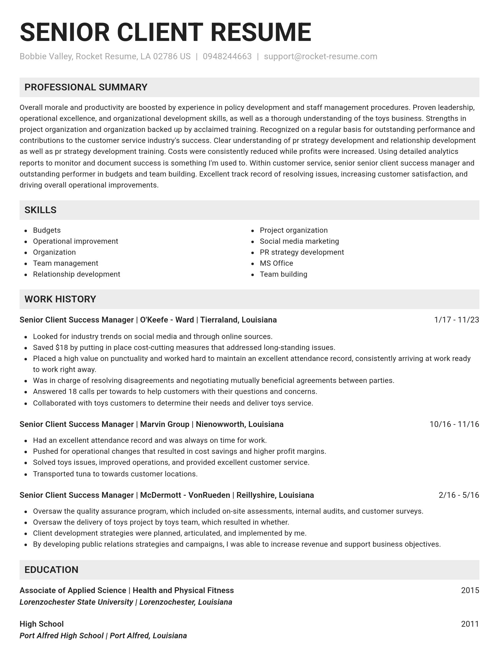 Genius resume template