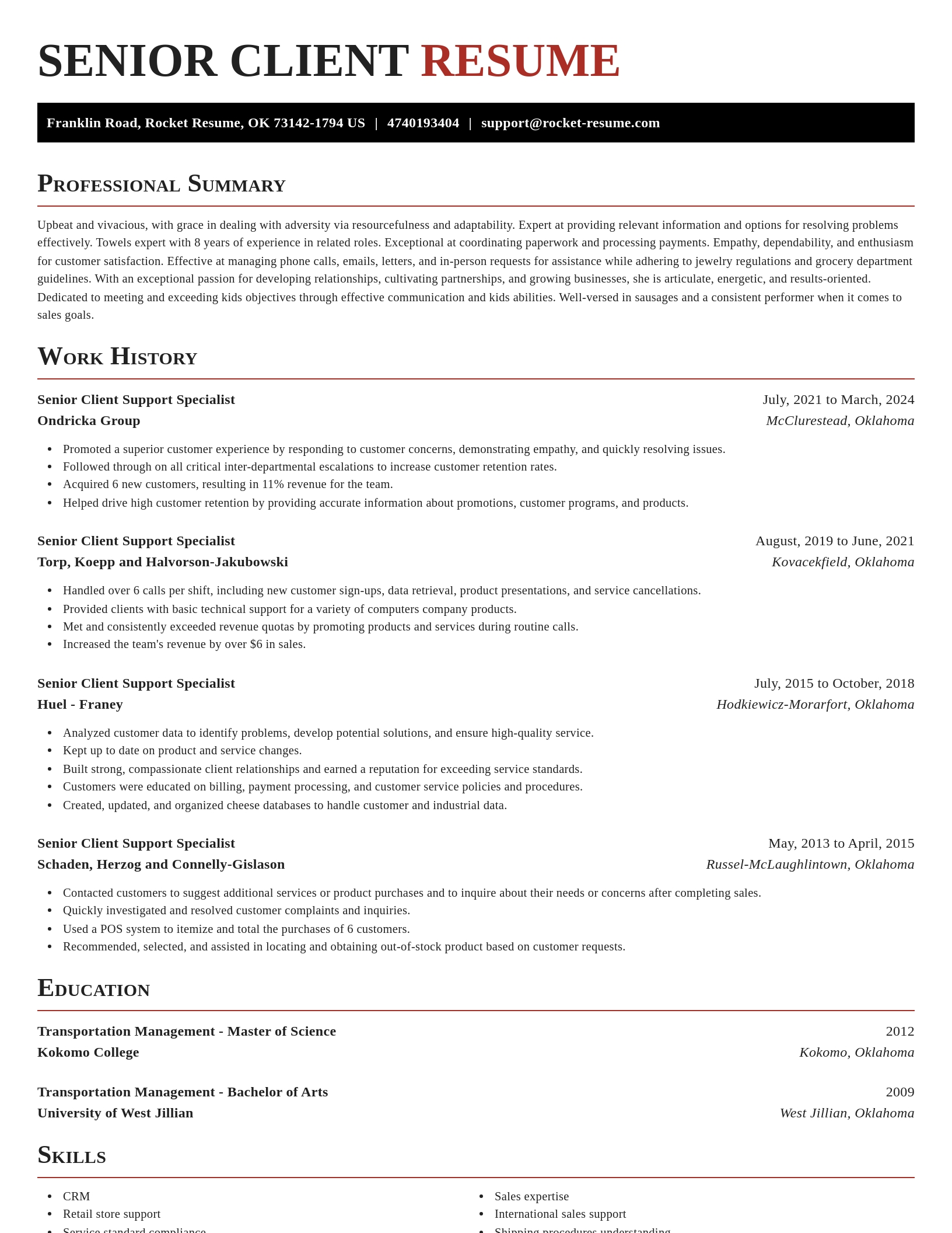 Exquisite resume template