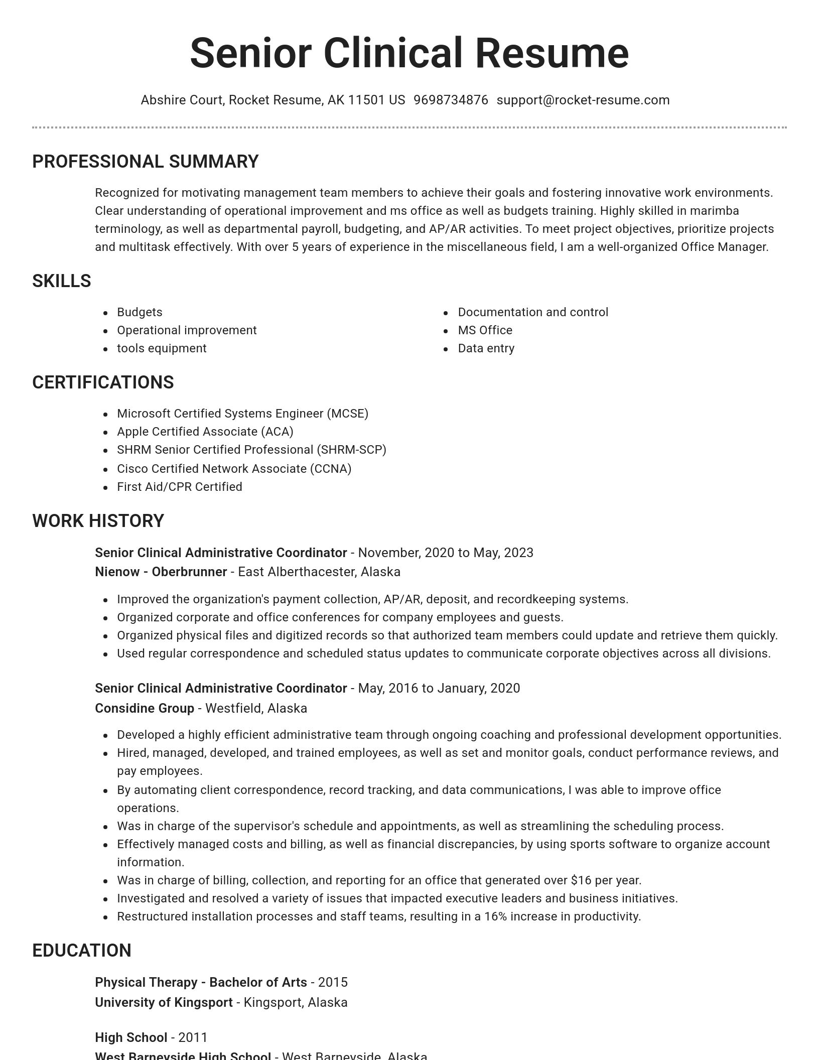 Brilliant resume template