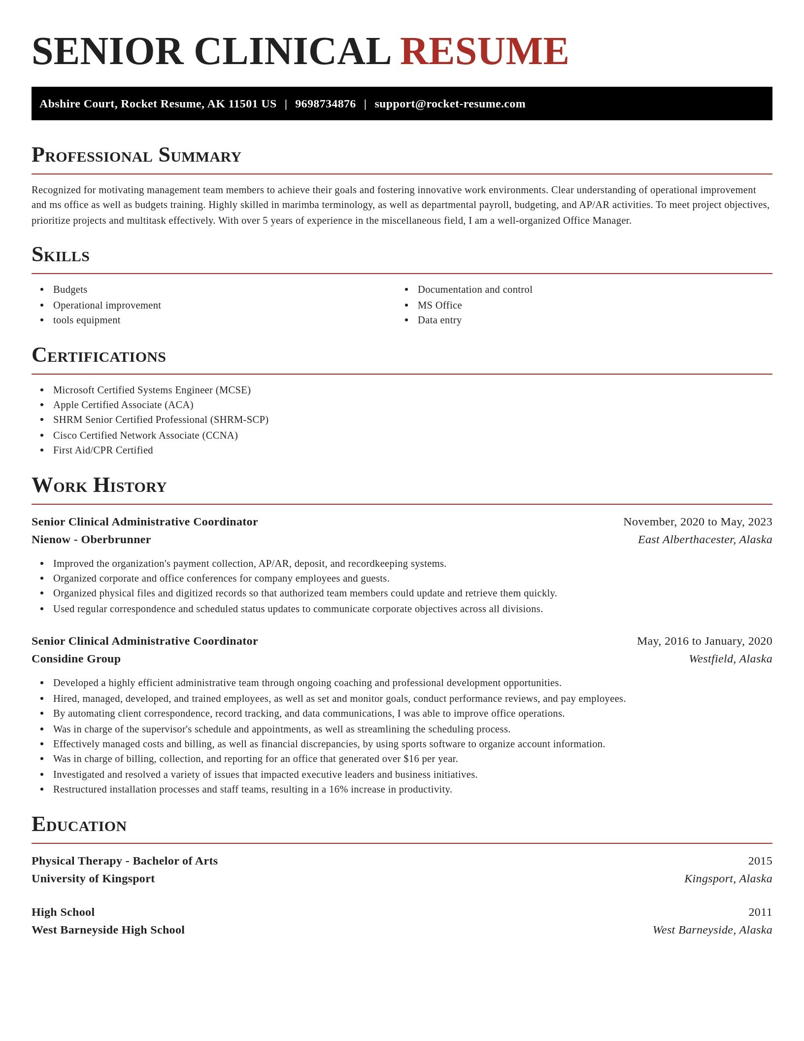 Exquisite resume template
