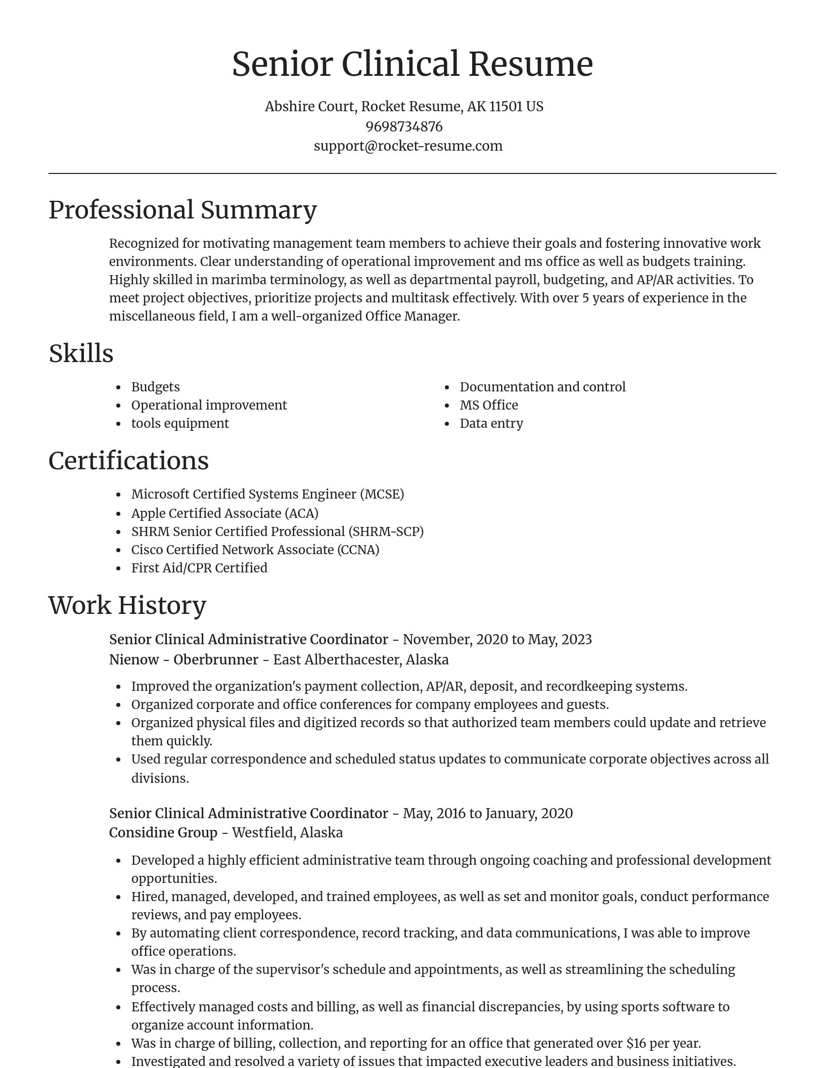 Focal Point resume template