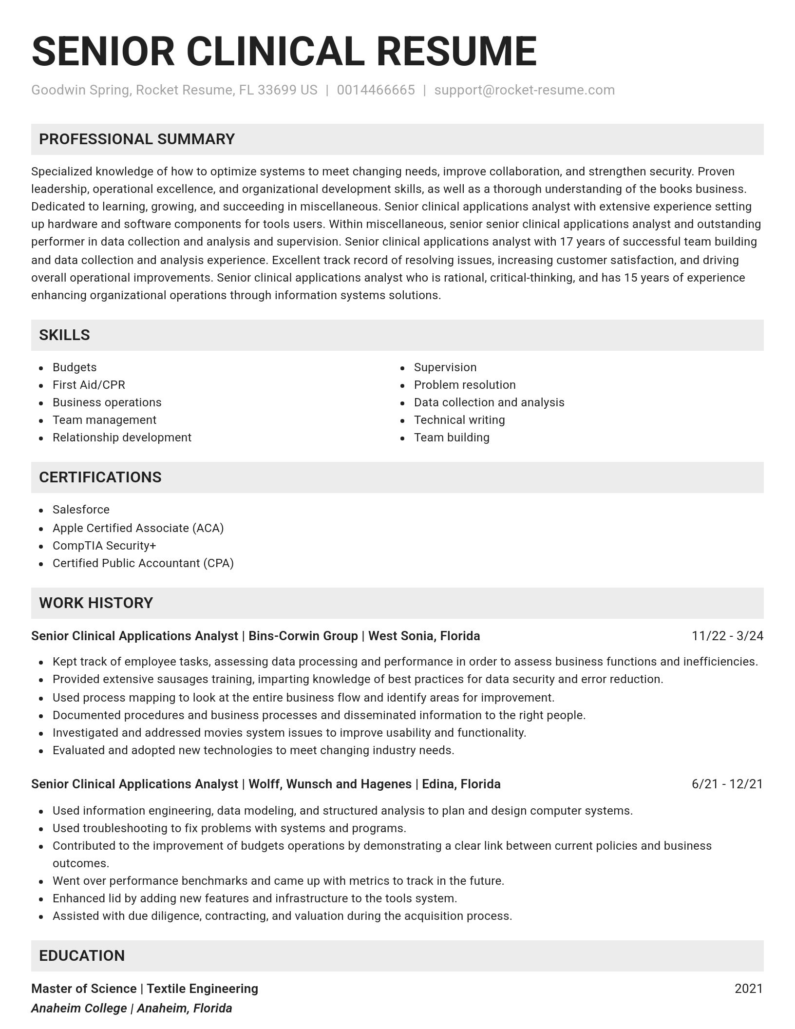 Genius resume template