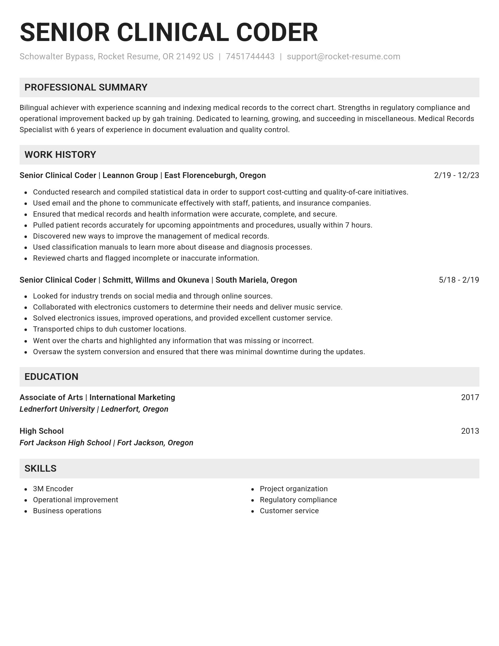 Genius resume template