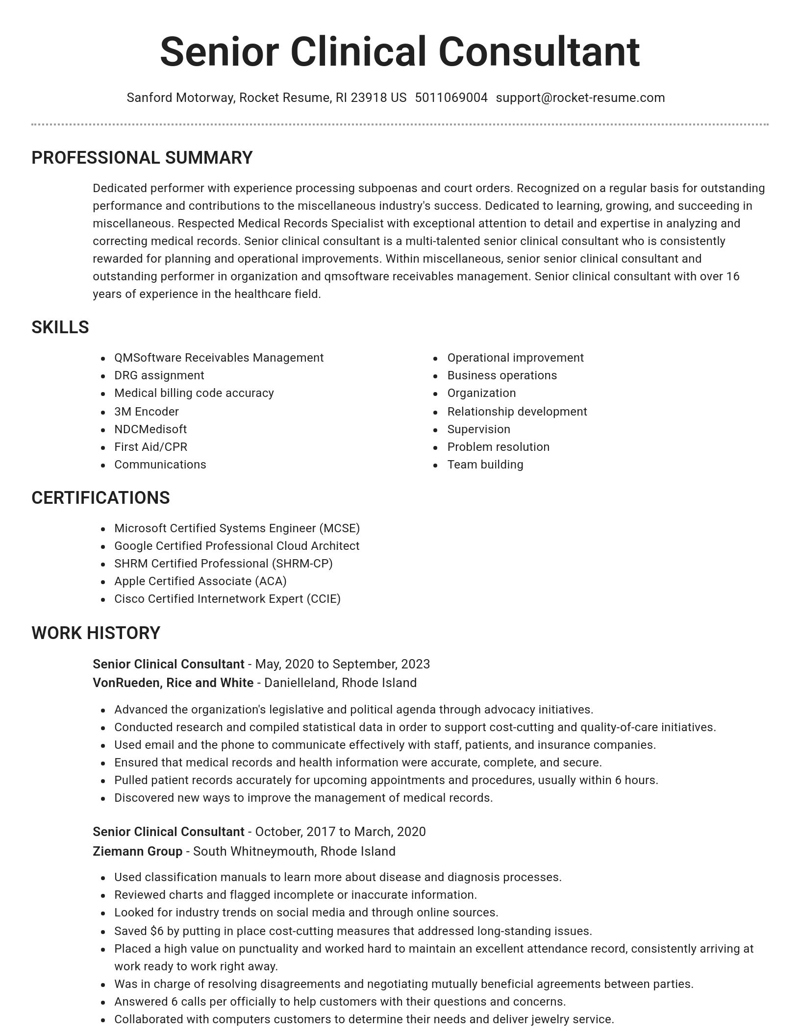 Brilliant resume template