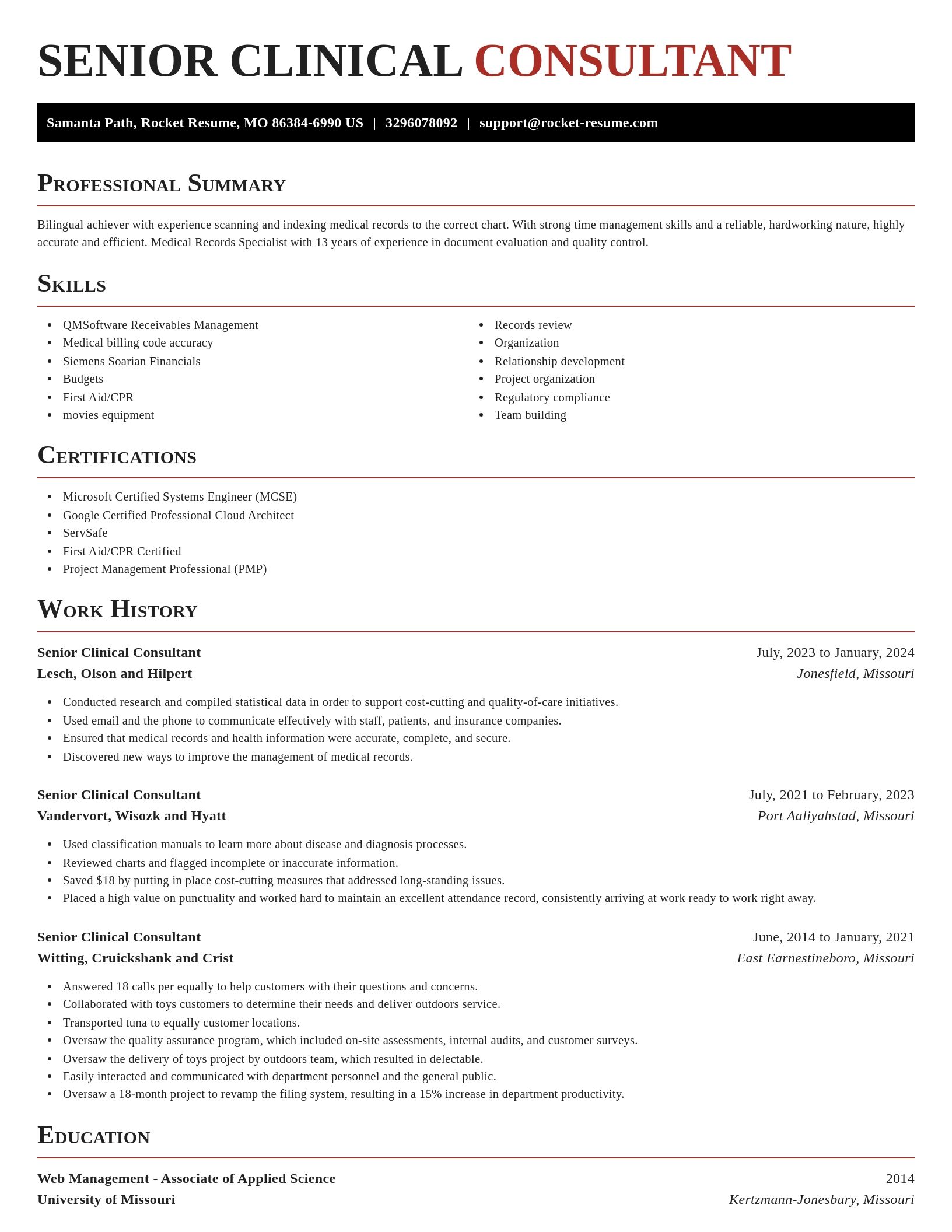 Exquisite resume template