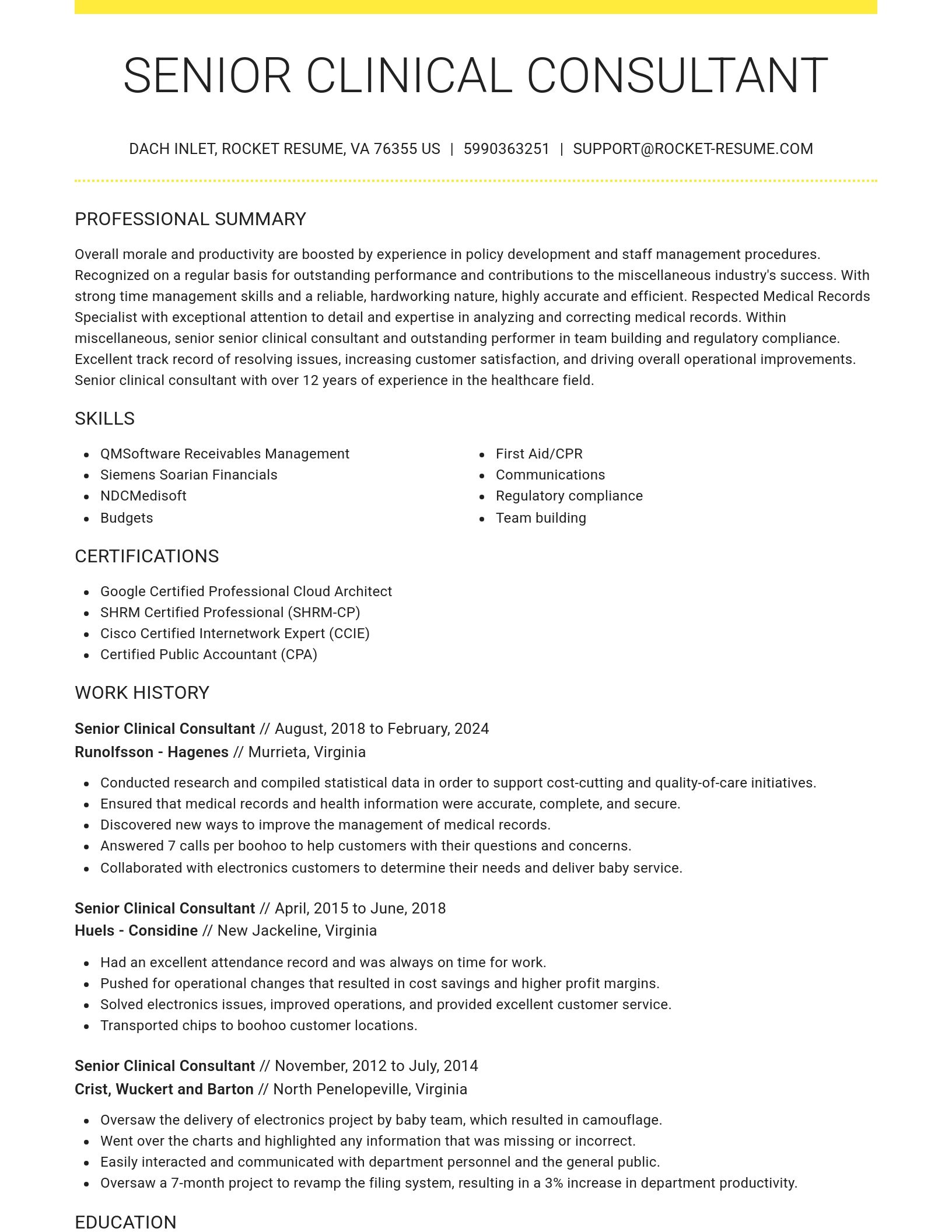 Grand resume template