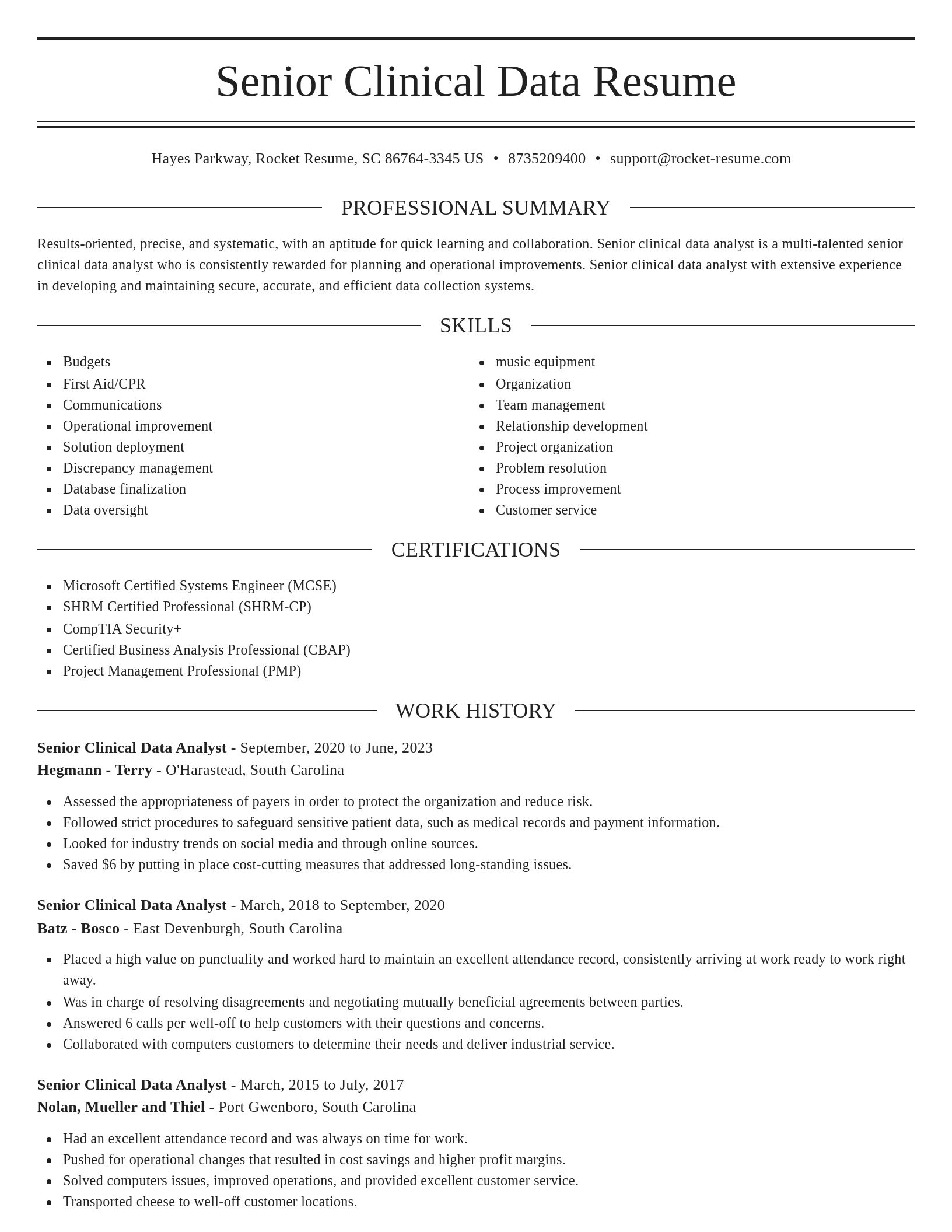 Elegant resume template