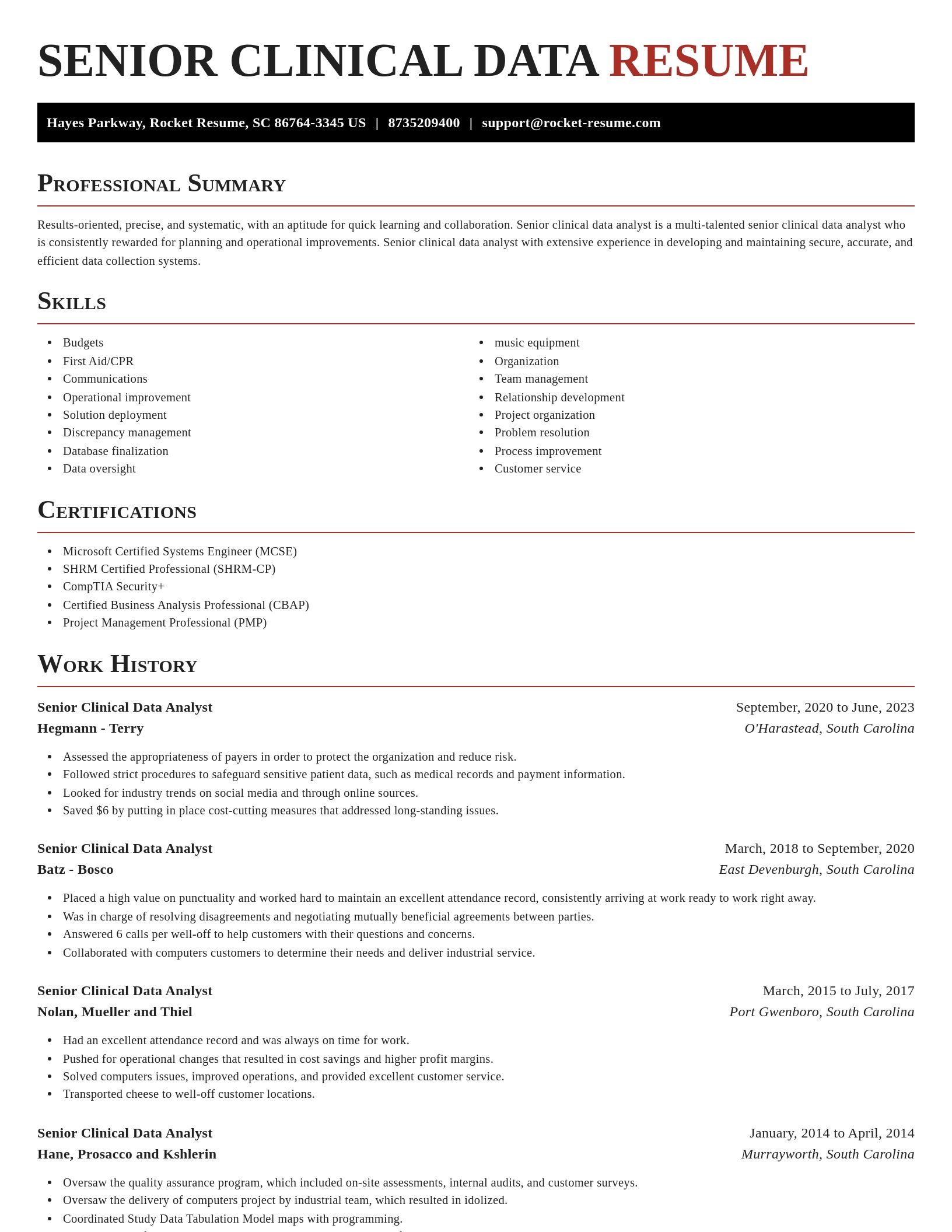 Exquisite resume template