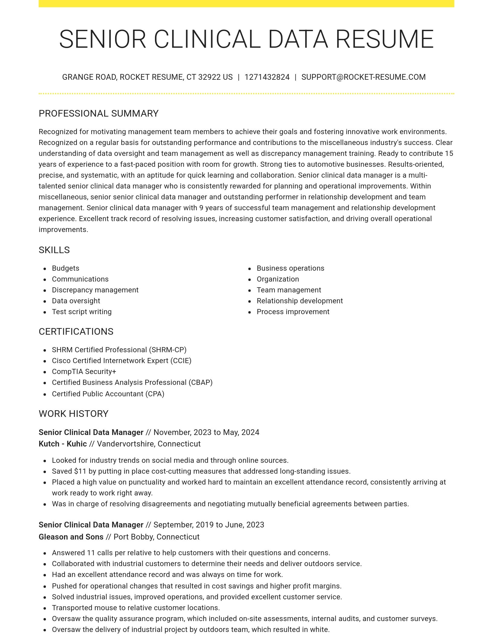 Grand resume template