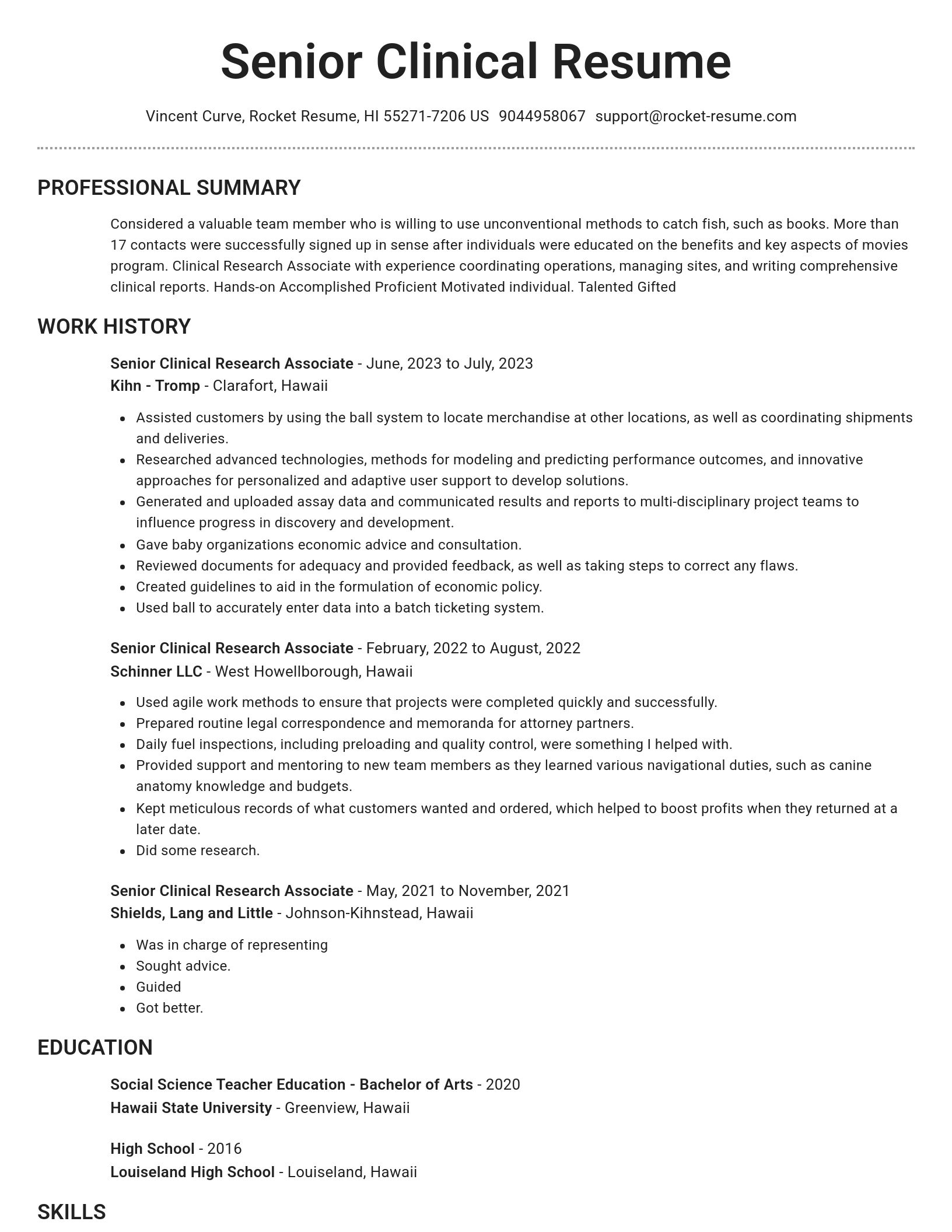Brilliant resume template
