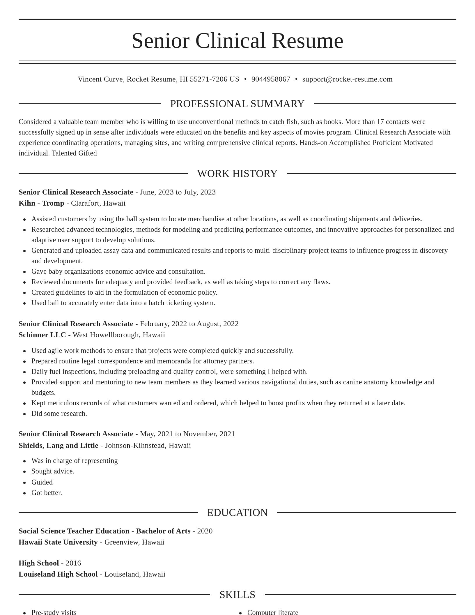 Elegant resume template