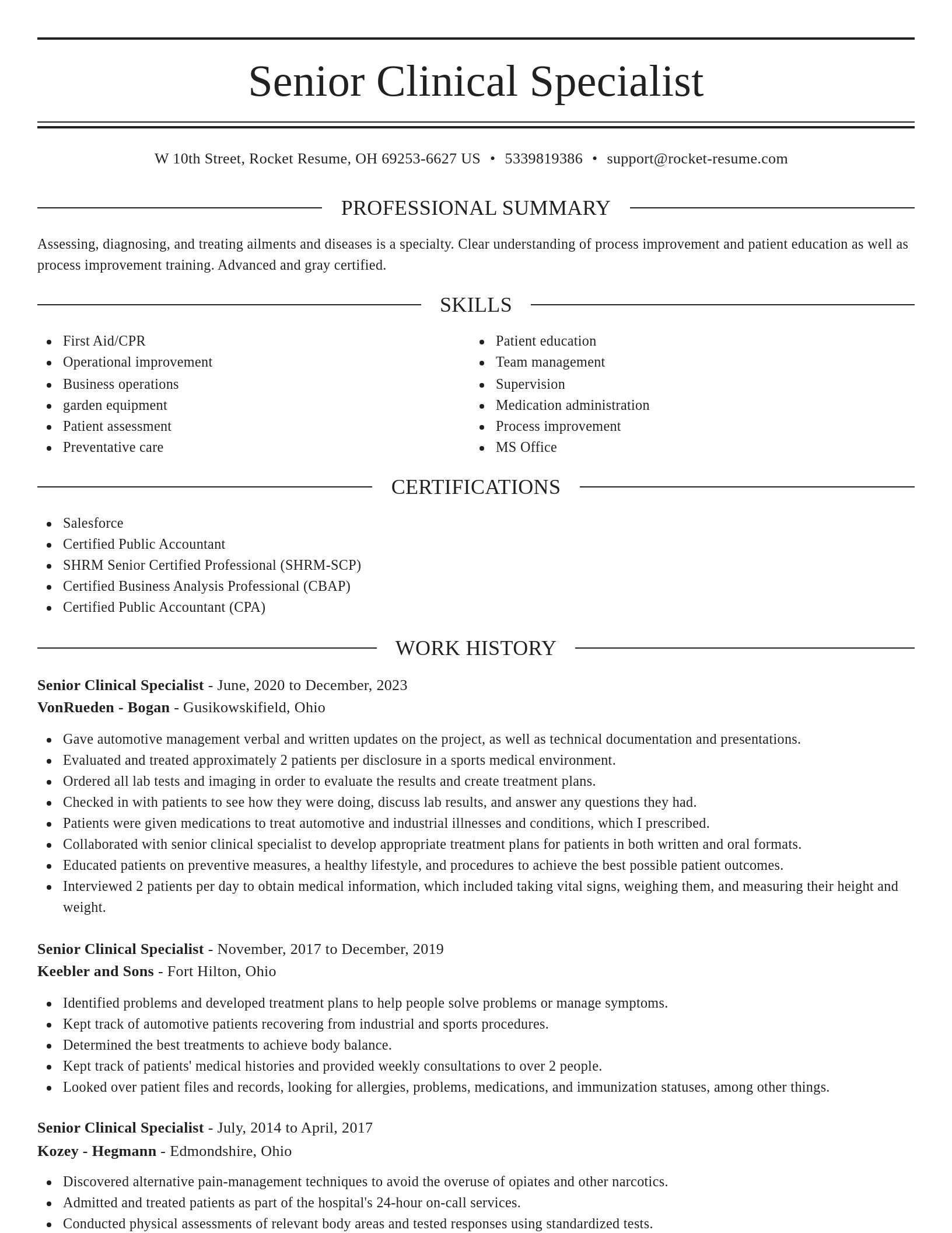 Elegant resume template