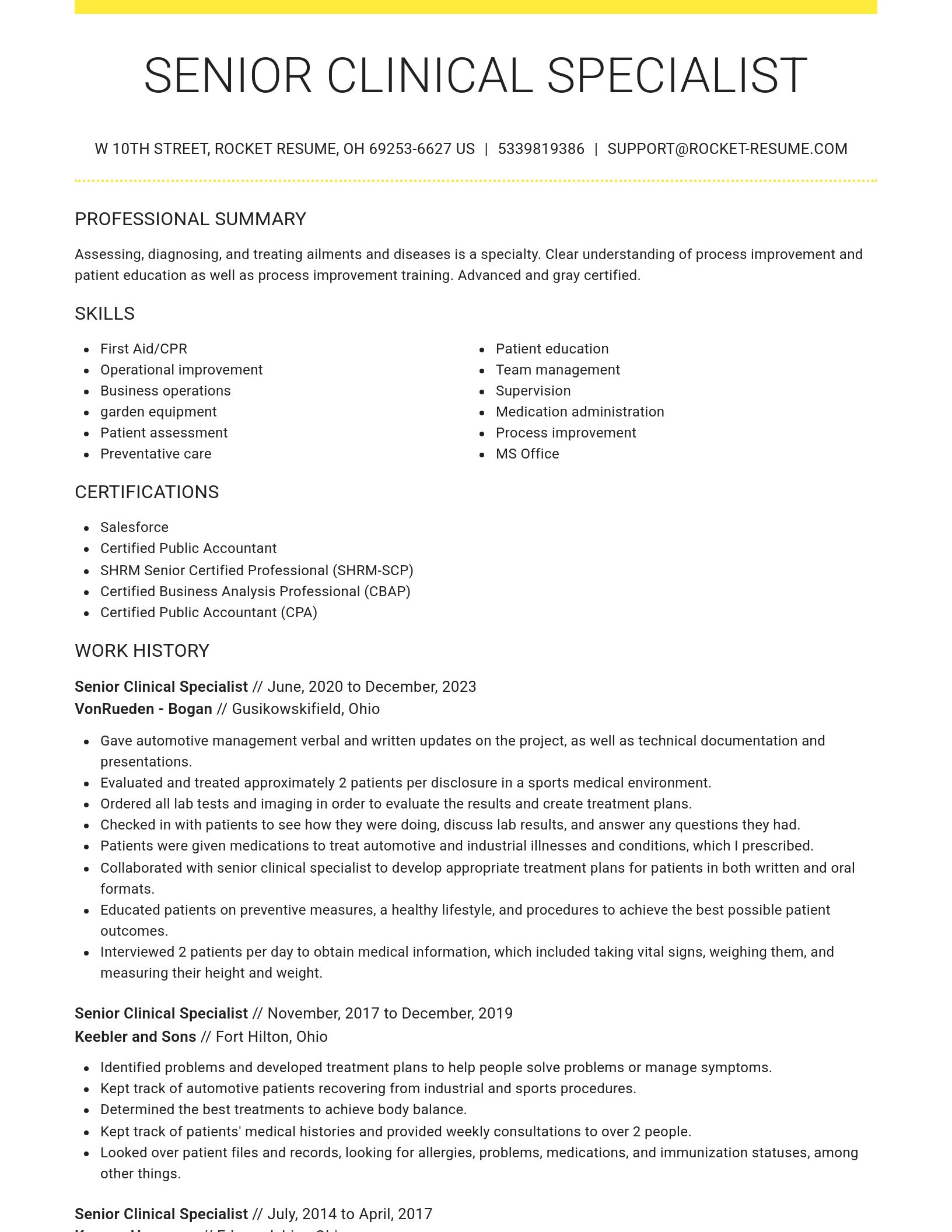 Grand resume template